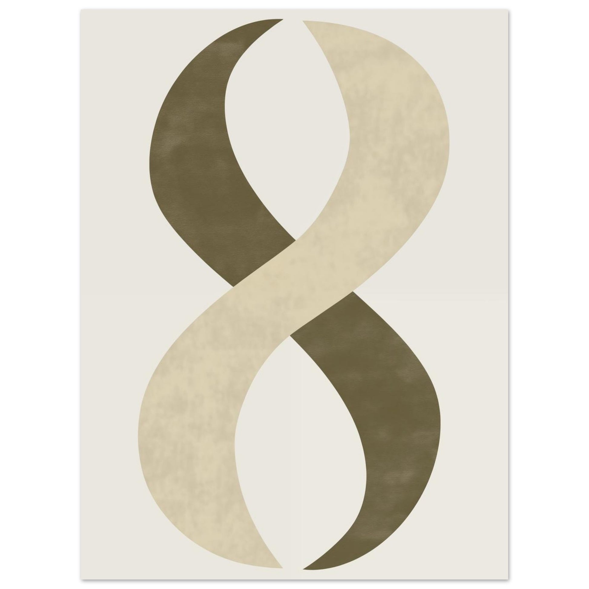 Abstrakte Intertwined Shapes in Erdtönen 30x40 cm - Pixara