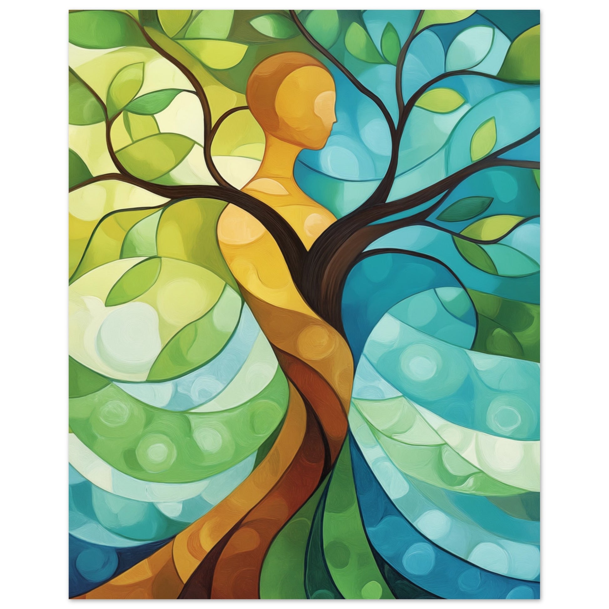 Die Symbiose von Mensch und Natur Poster 20x25 cm - Pixara