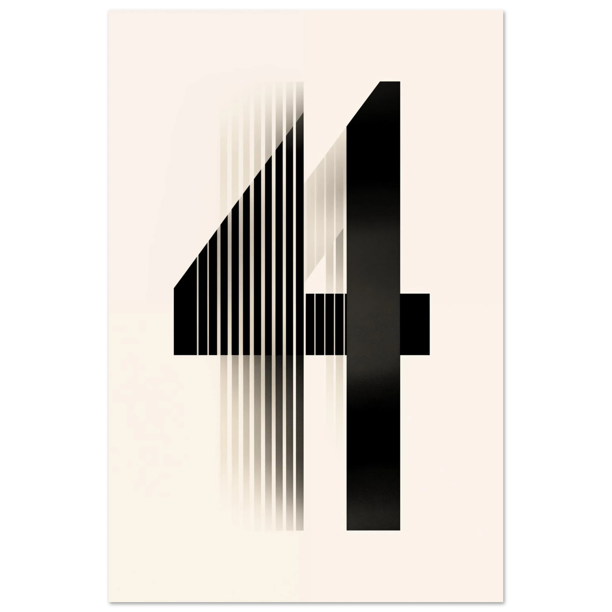 Typografische Illusion – Moderne geometrische Komposition Poster 60x90 cm - Pixara