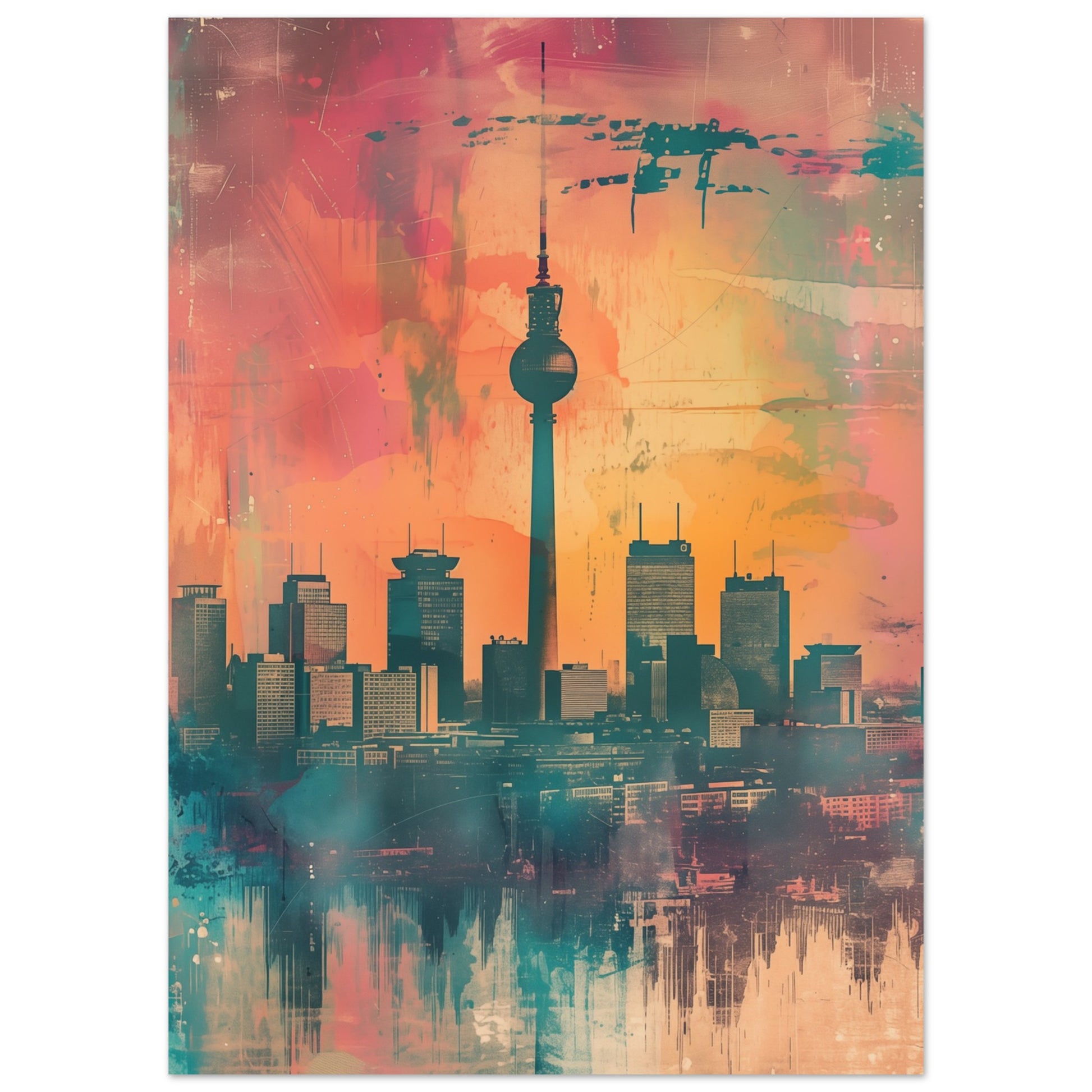 Zeitreise Berlin Poster 50x70 cm - Pixara