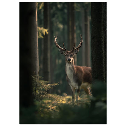 Edelhirsch im Morgenlicht 50x70 cm - Pixara