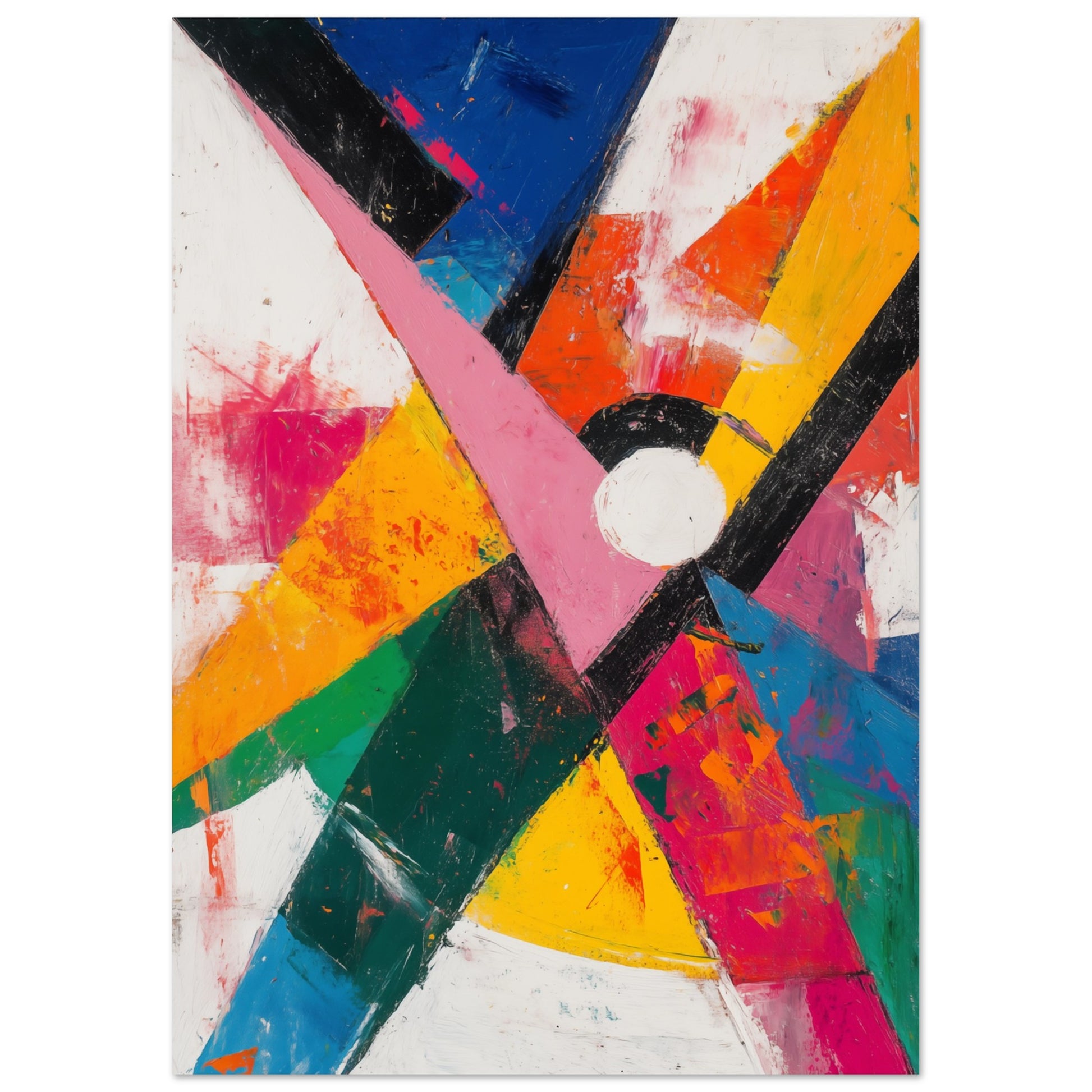 Abstraktes Farbspiel der Energie Poster A4 21x29.7 cm - Pixara