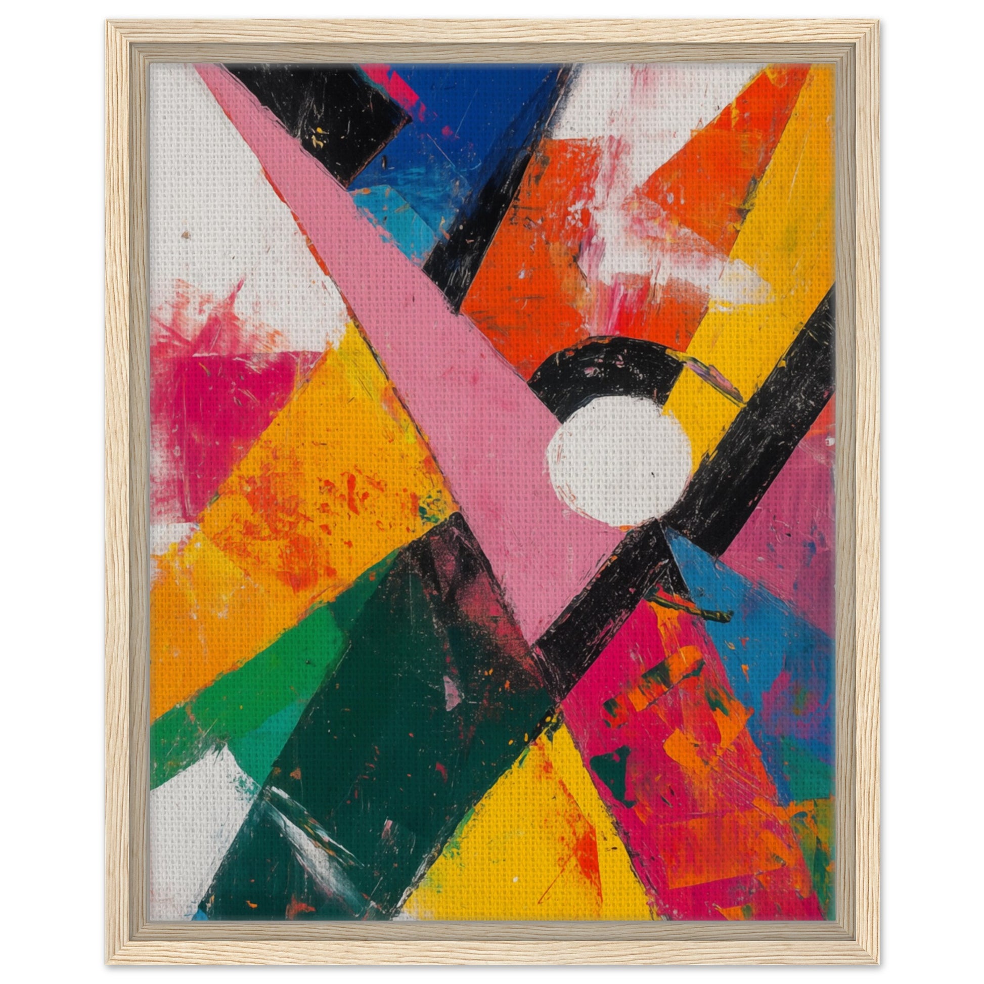 Abstraktes Farbspiel der Energie | Gerahmte Leinwand Holzrahmen 40x50 cm - Pixara