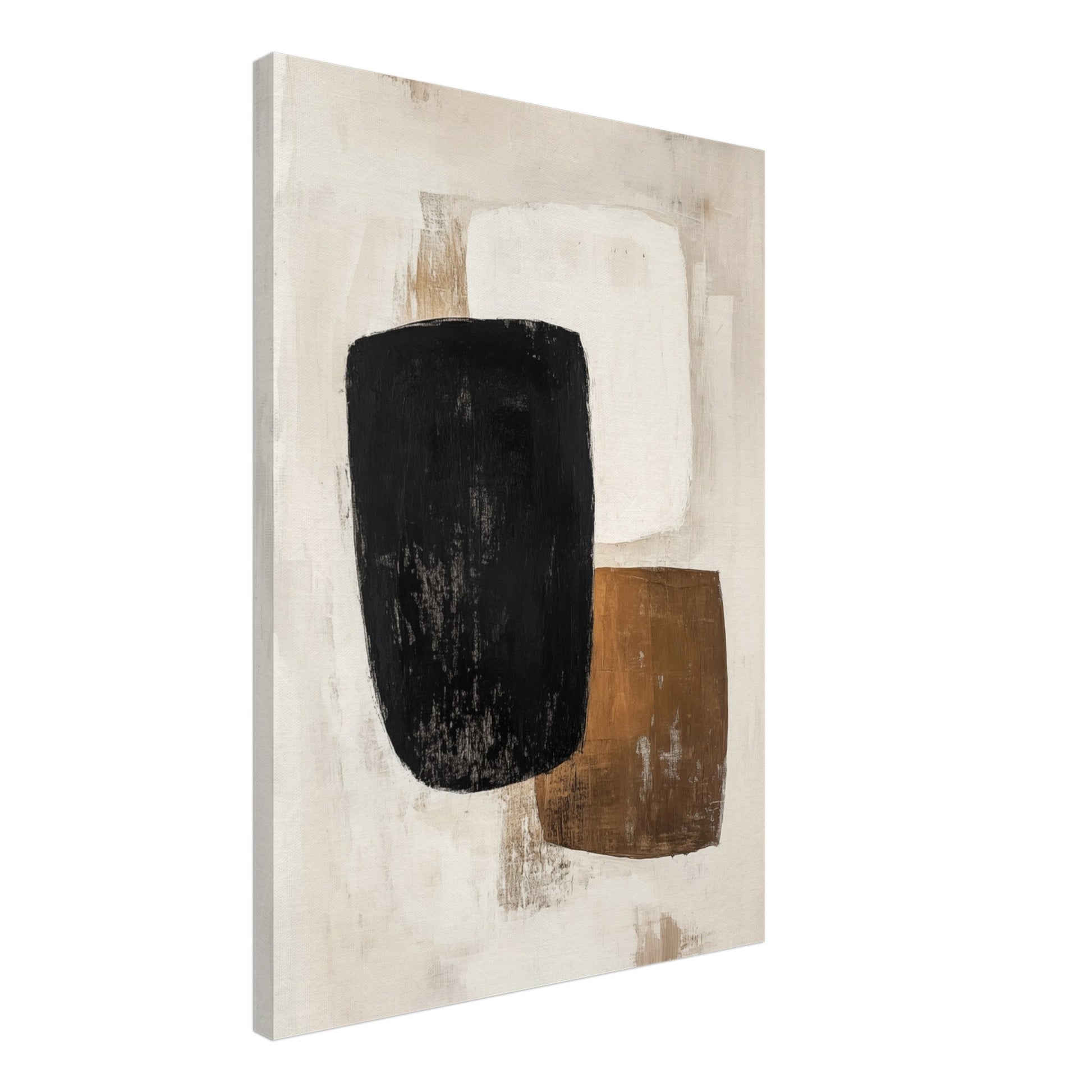 Minimalistische Eleganz – Abstrakte Formen Leinwand 50x70 cm - Pixara