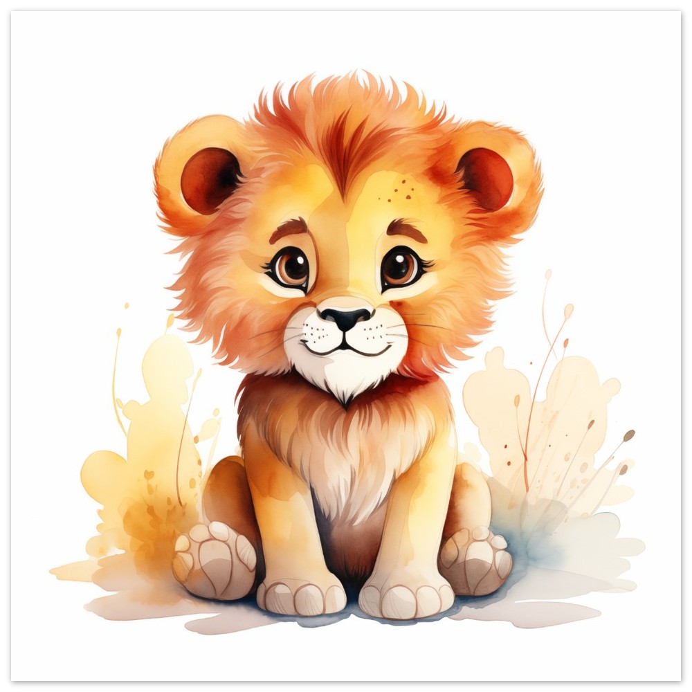 Löwe "Leo" Poster 30x30 cm - Pixara