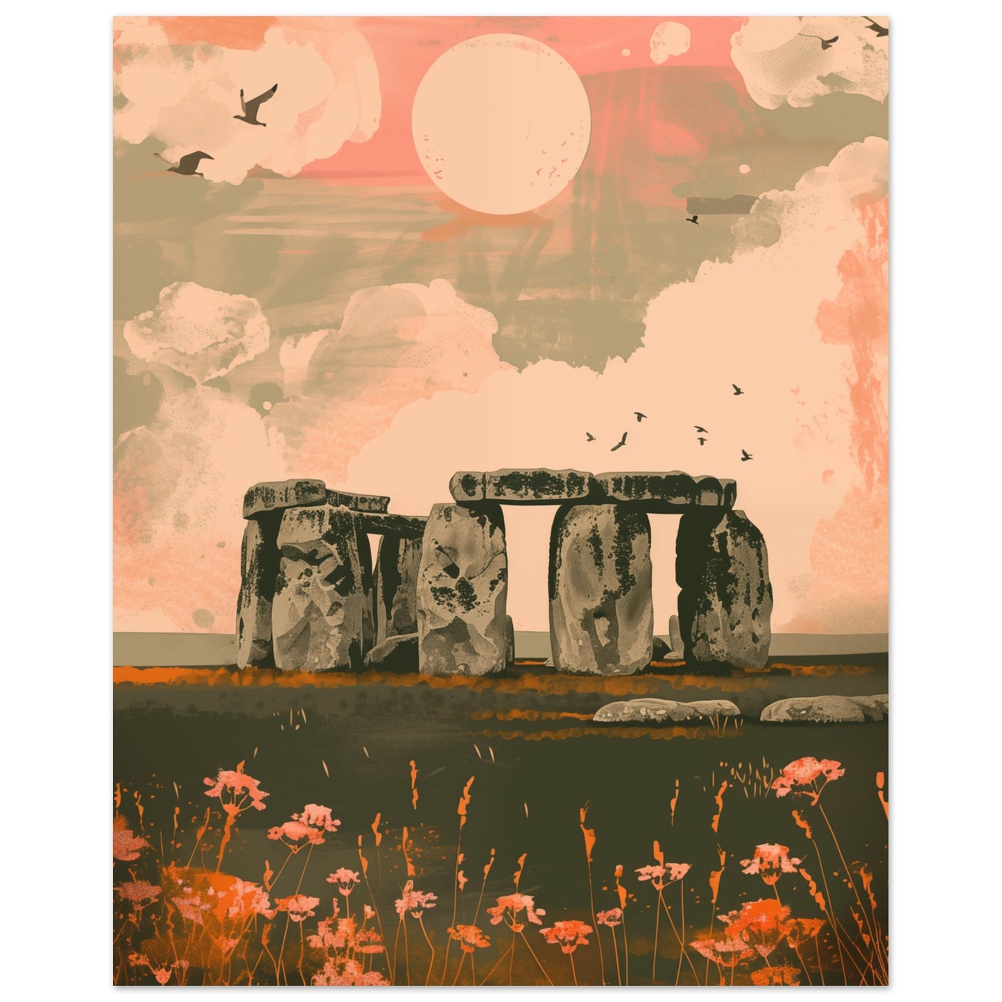 Stonehenge im Herbst 40x50 cm - Pixara