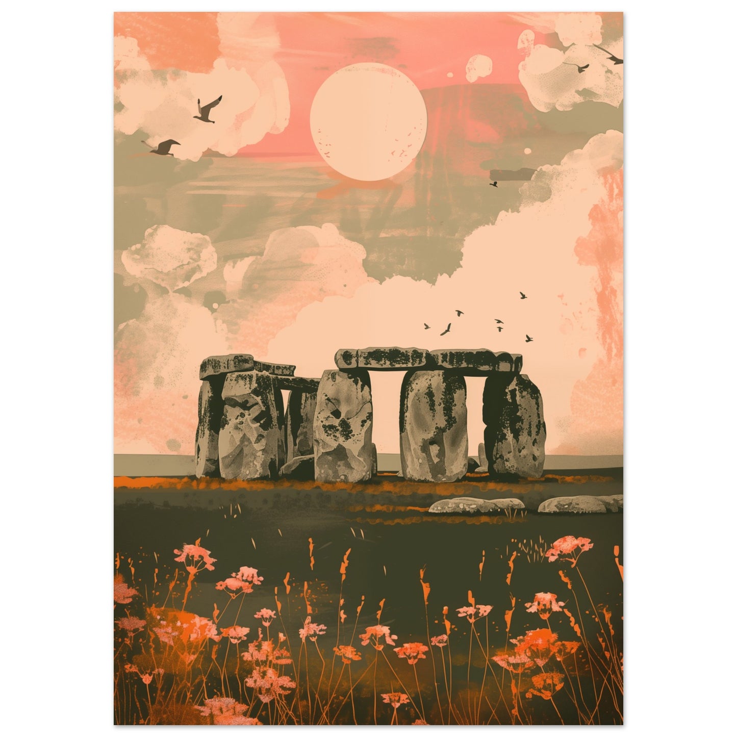 Stonehenge im Herbst 50x70 cm - Pixara