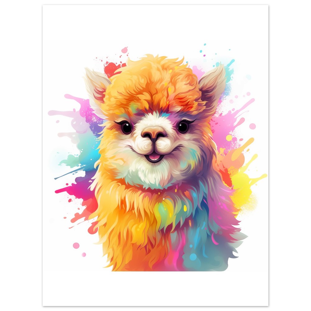 Alpaka "Alfie" Poster 30x40 cm - Pixara
