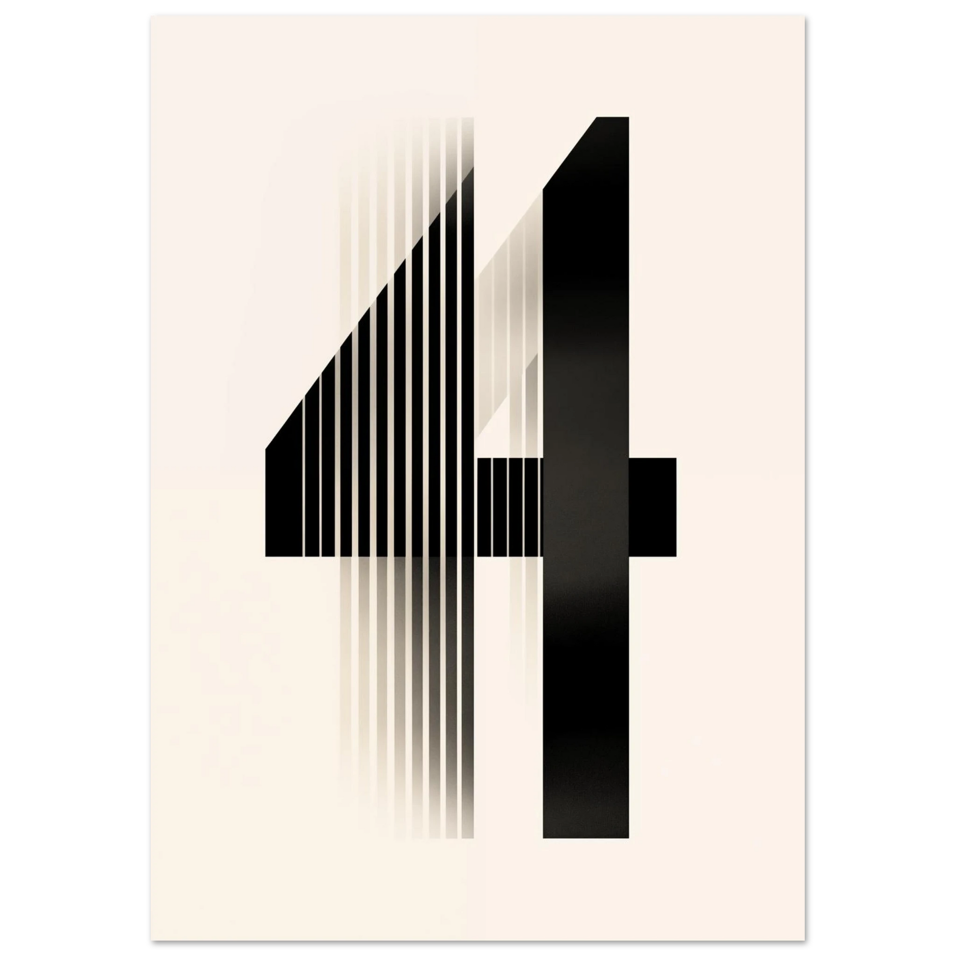 Typografische Illusion – Moderne geometrische Komposition Poster 21x29.7 cm - Pixara