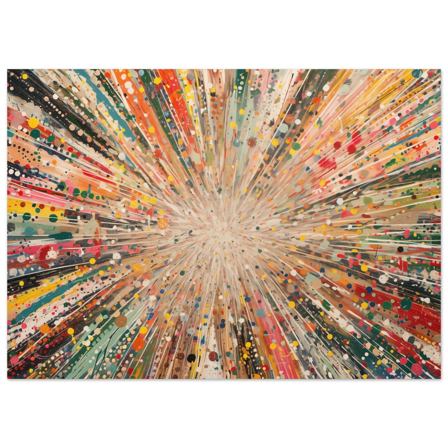 Farbenexplosion - Kunstwerk der Freude Poster 50x70 cm - Pixara