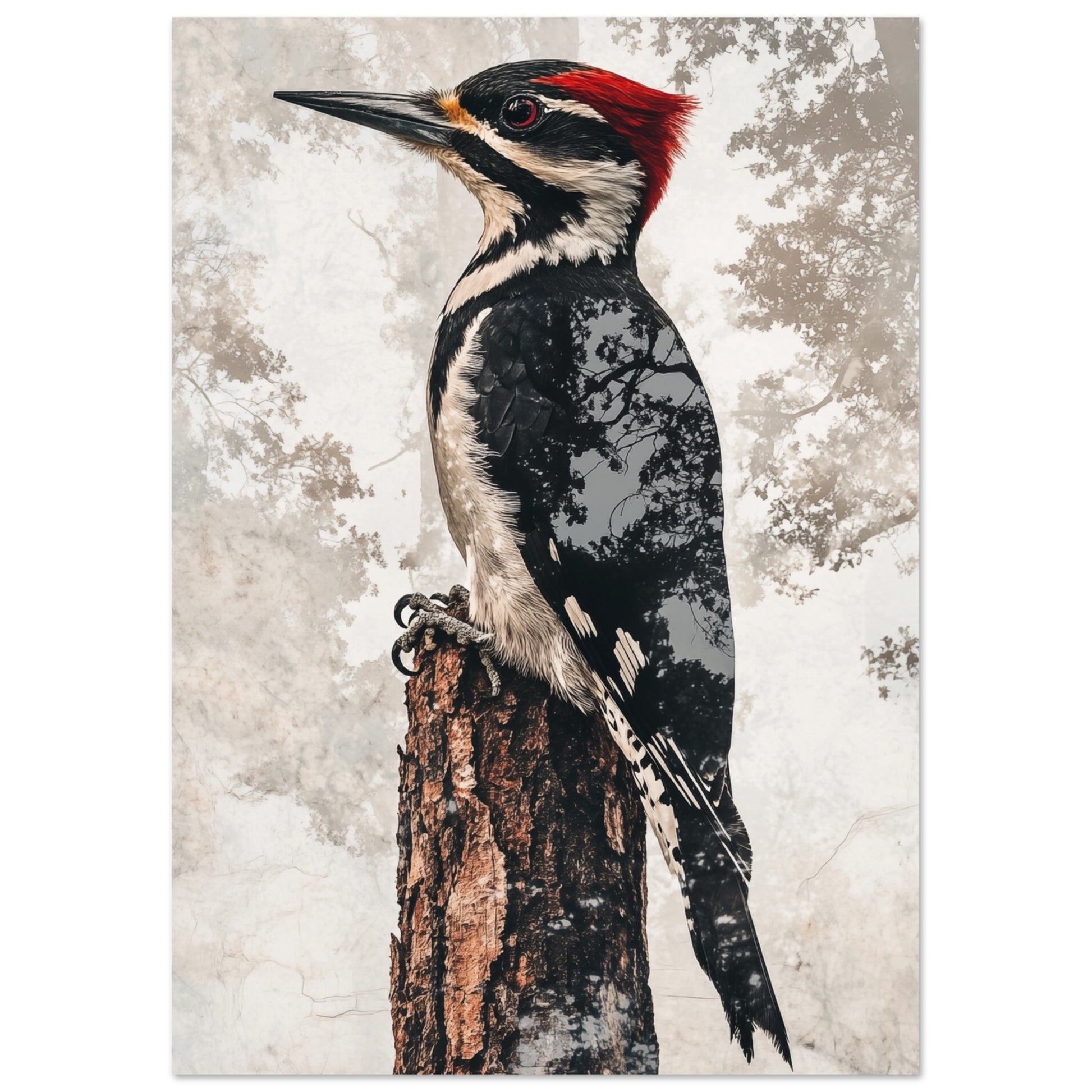 Doppelbelichtung Specht A4 21x29.7 cm - Pixara