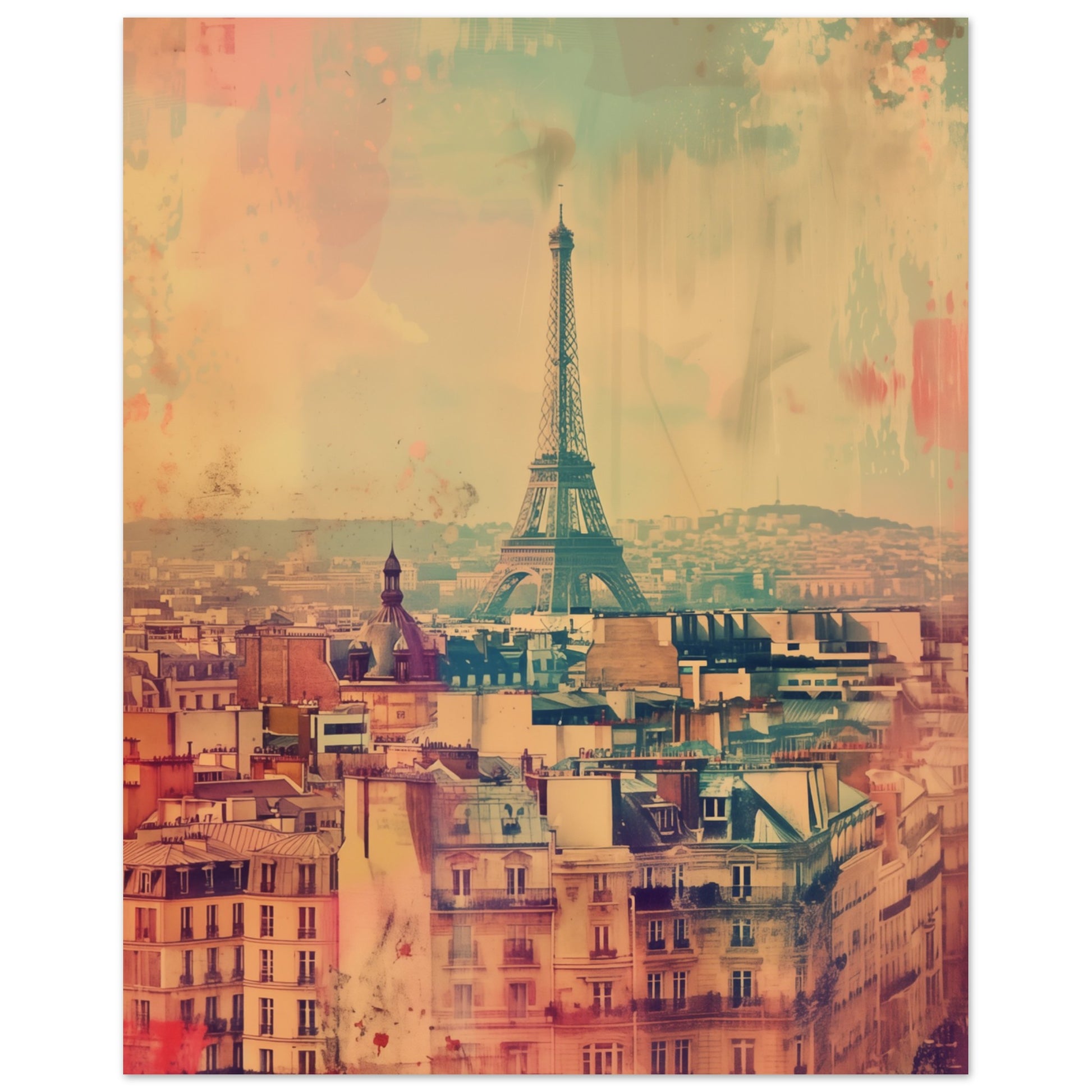 Pariser Pastelltraum Poster 20x25 cm - Pixara
