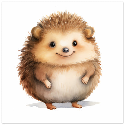 Igel "Hugo" Poster 30x30 cm - Pixara