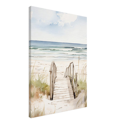 Strandzugang Leinwand 50x70 cm - Pixara
