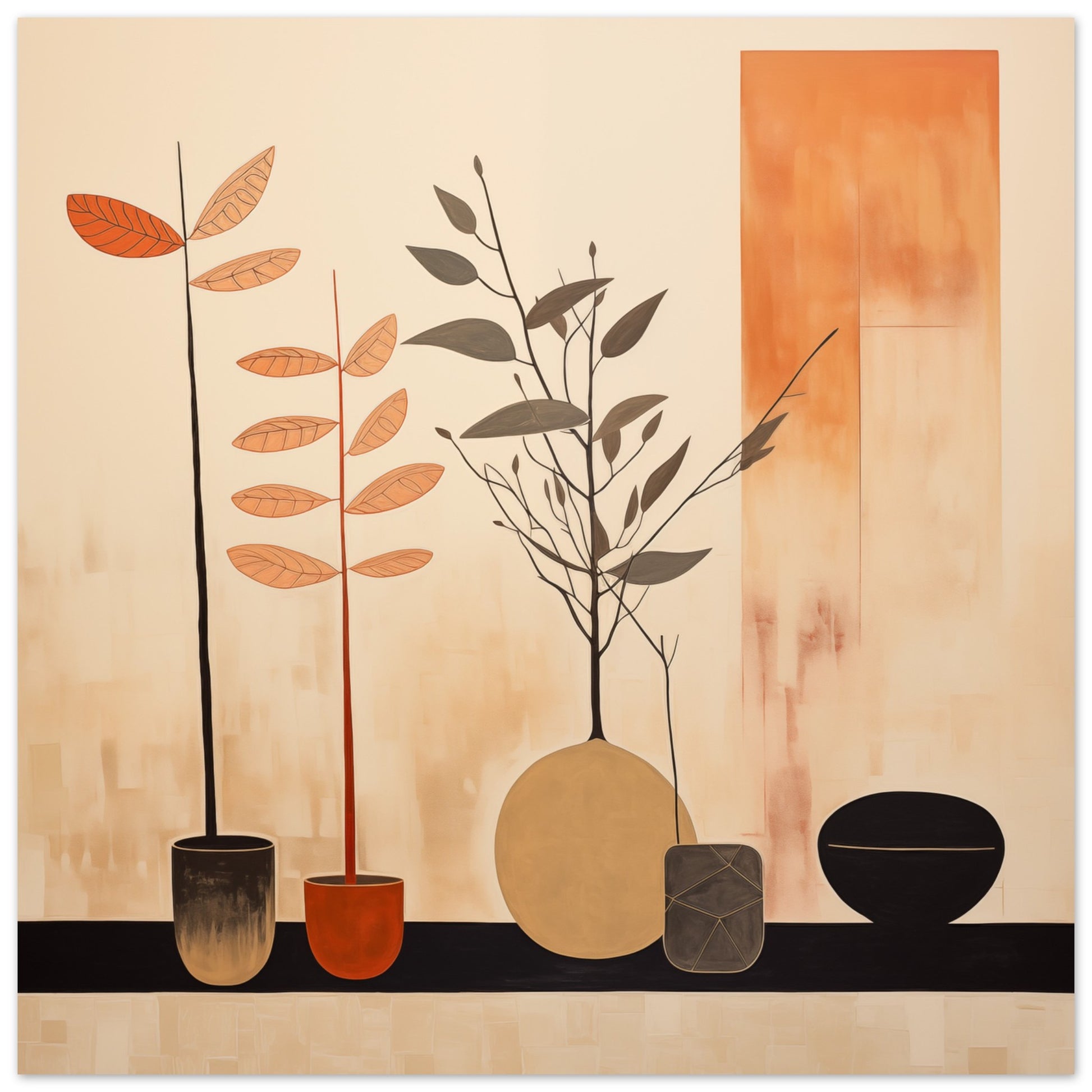 Pflanzen in Ambers Atelier Poster 50x50 cm - Pixara