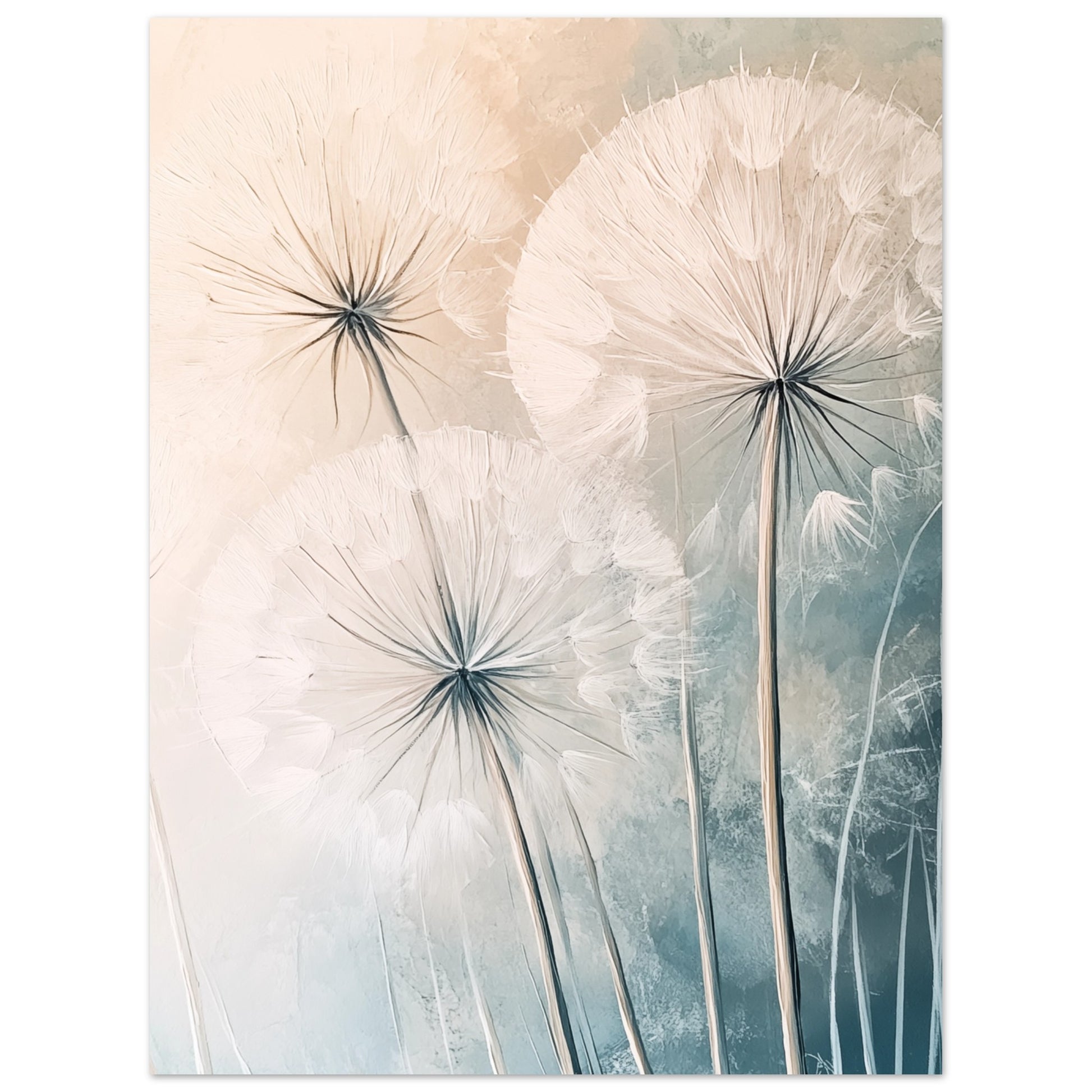 Zarte Pusteblumen Poster 30x40 cm - Pixara