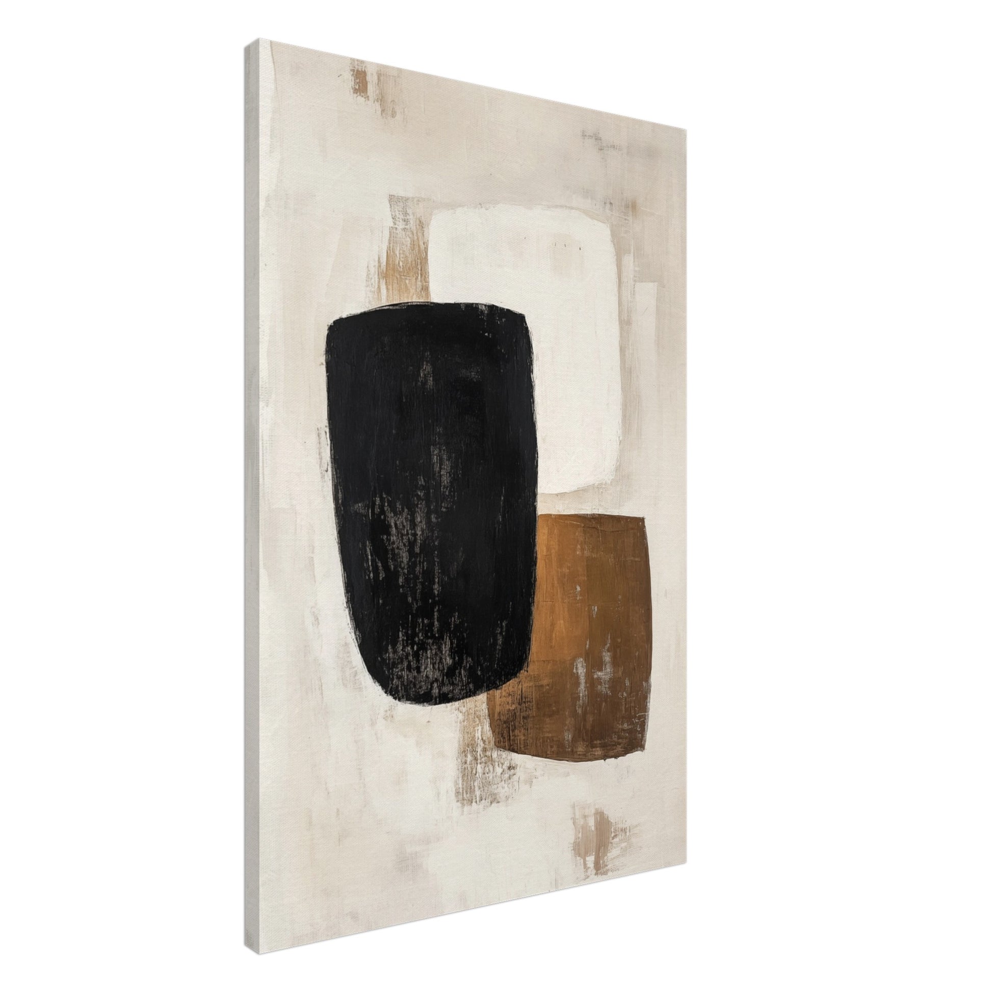 Minimalistische Eleganz – Abstrakte Formen Leinwand 60x90 cm - Pixara