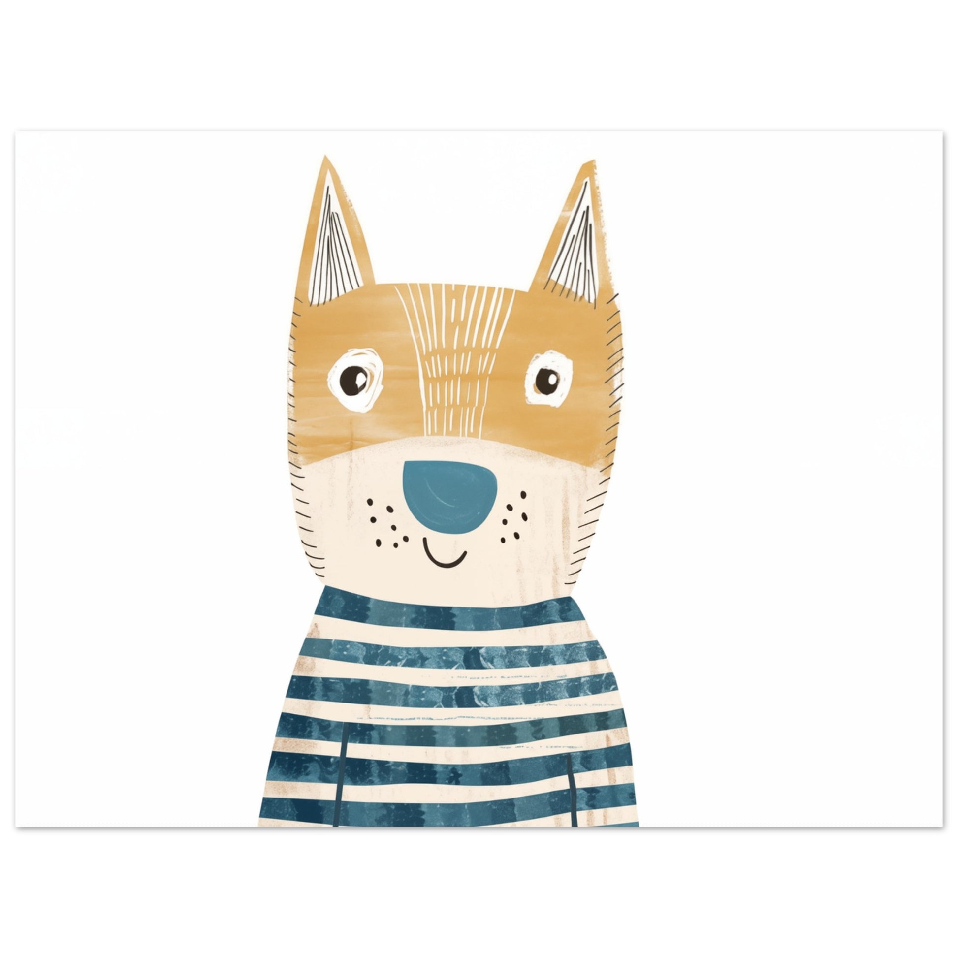 Bodo der freundliche Hund Poster 30x40 cm - Pixara