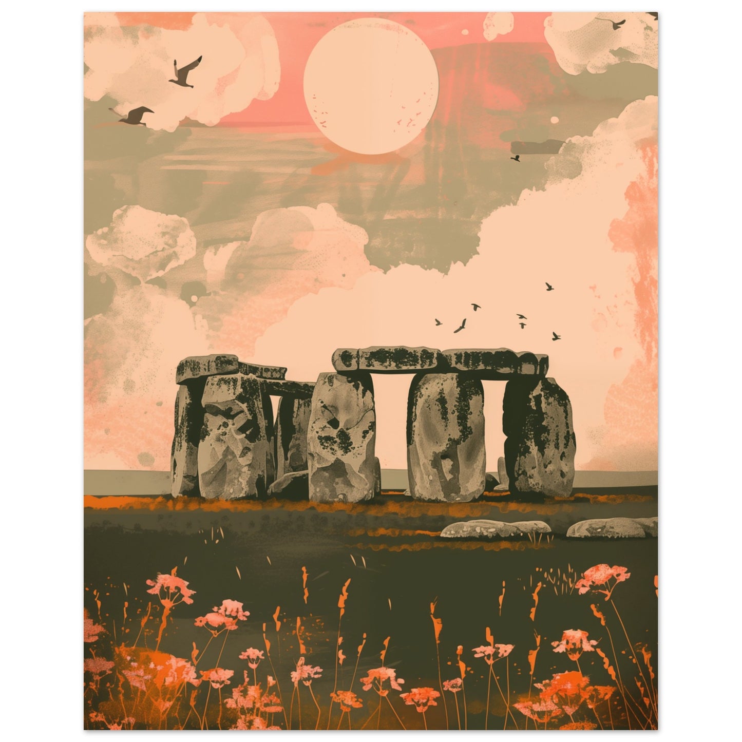 Stonehenge im Herbst 20x25 cm - Pixara