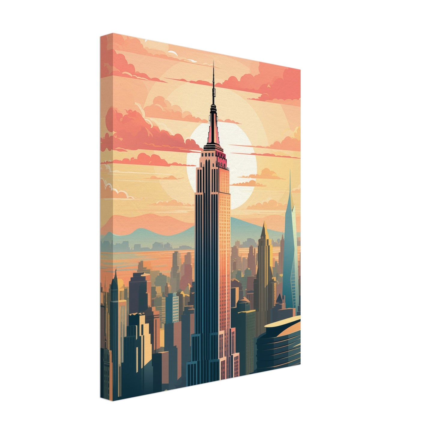 New York Skyline im Morgengrauen Leinwand 30x40 cm - Pixara