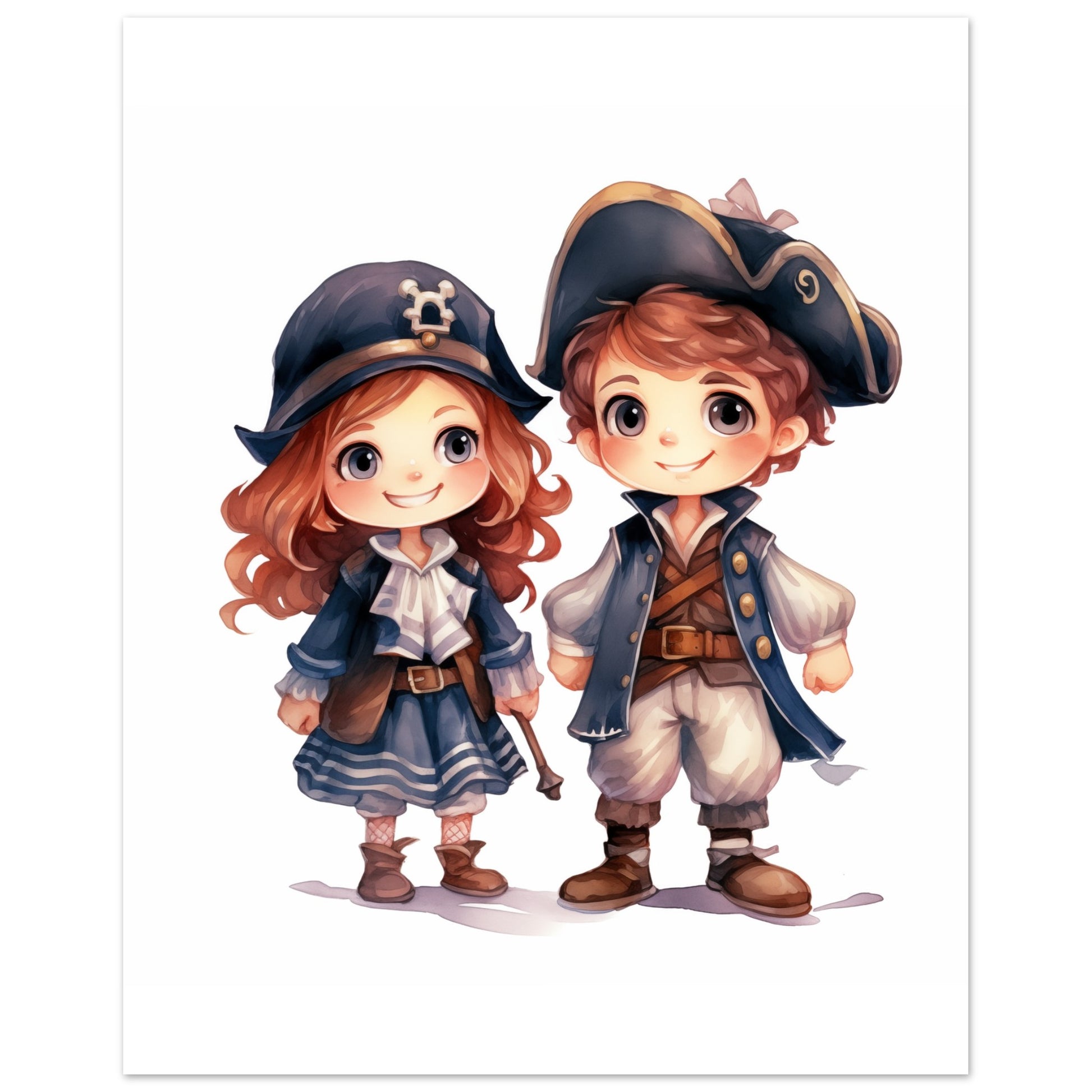 Kapitänin Clara und Erster Maat Max Poster 20x25 cm - Pixara