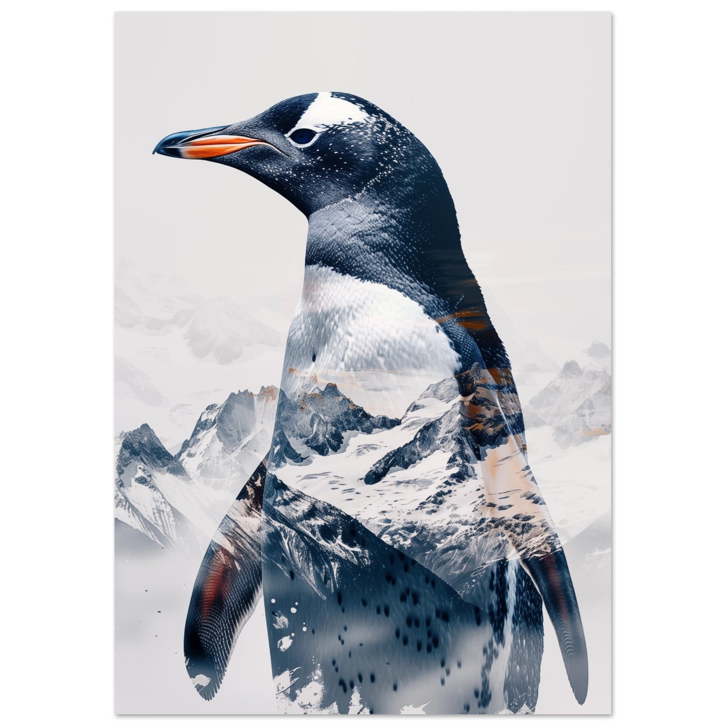 Pinguin in der Arktis A4 21x29.7 cm - Pixara