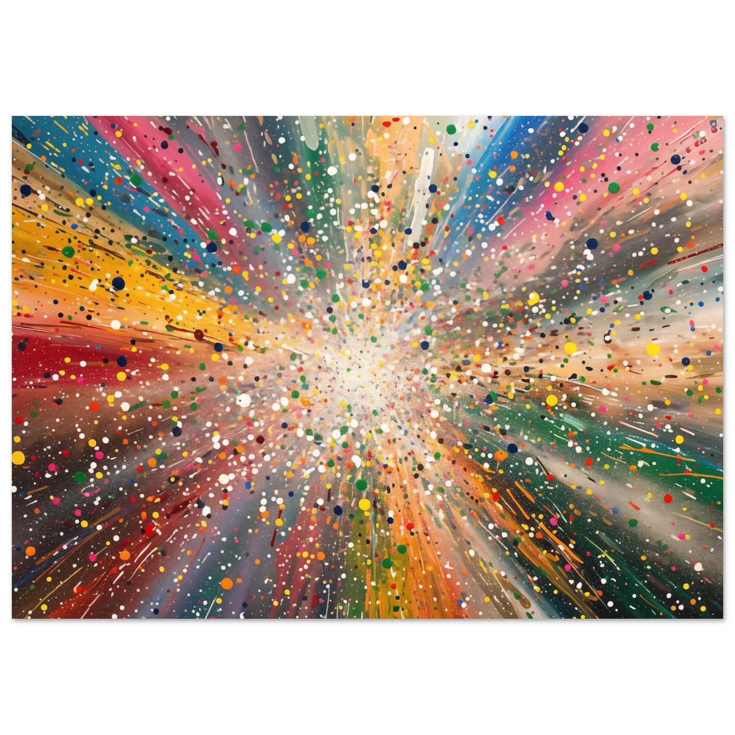 Farbexplosion - Kunst der Bewegung Poster A4 21x29.7 cm - Pixara