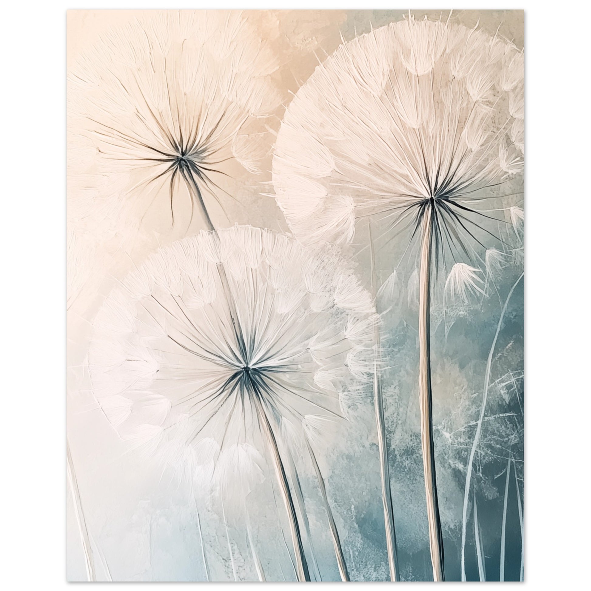 Zarte Pusteblumen Poster 20x25 cm - Pixara