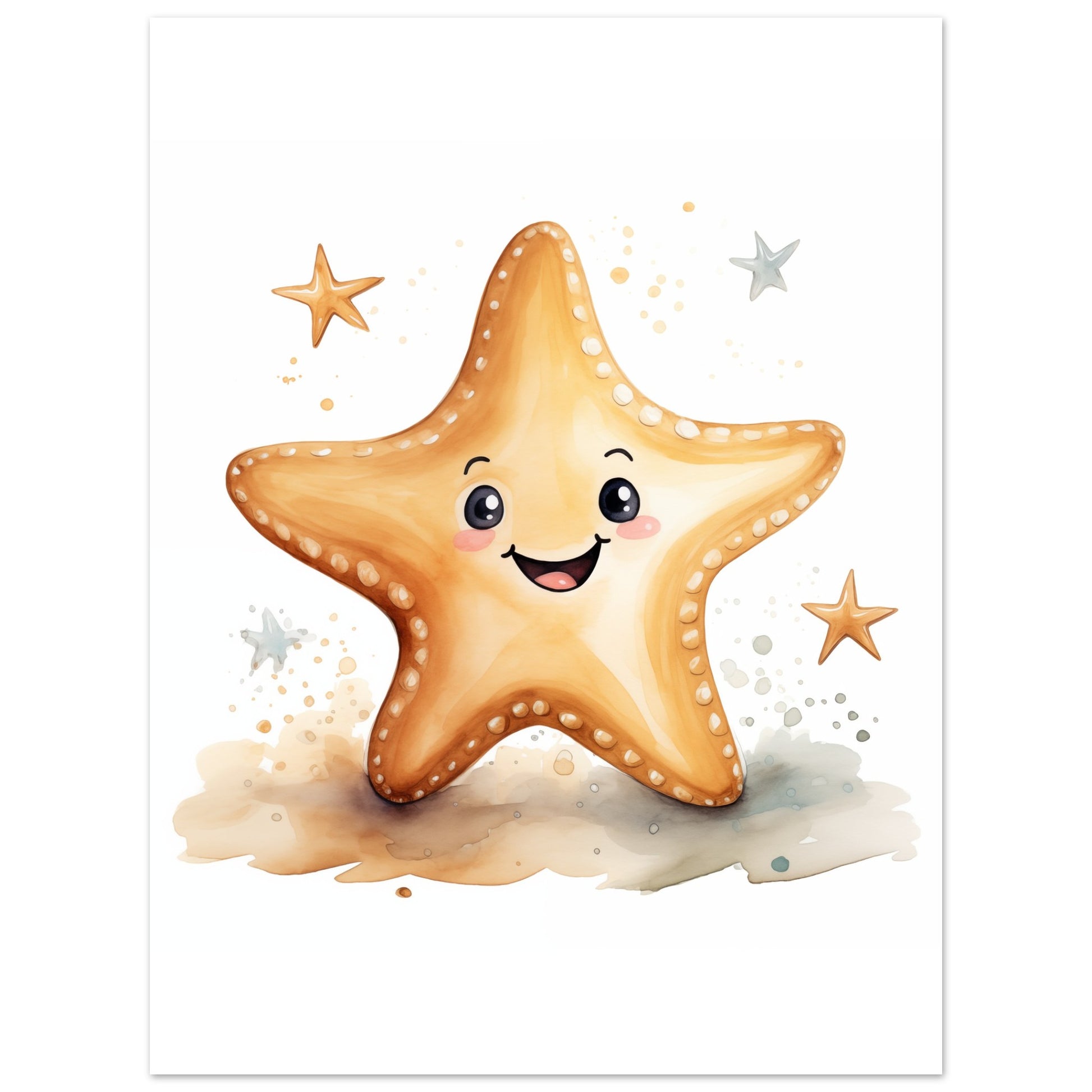 "Sterni" der Seestern Poster 30x40 cm - Pixara