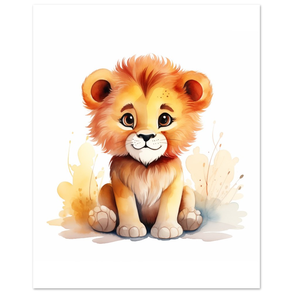 Löwe "Leo" Poster 40x50 cm - Pixara