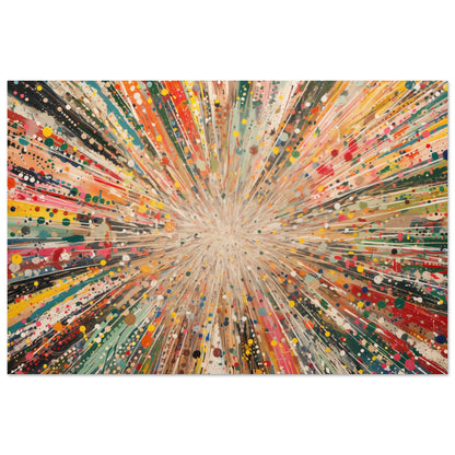 Farbenexplosion - Kunstwerk der Freude Poster 60x90 cm - Pixara