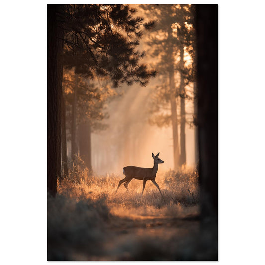 Reh im Morgenlicht 60x90 cm - Pixara