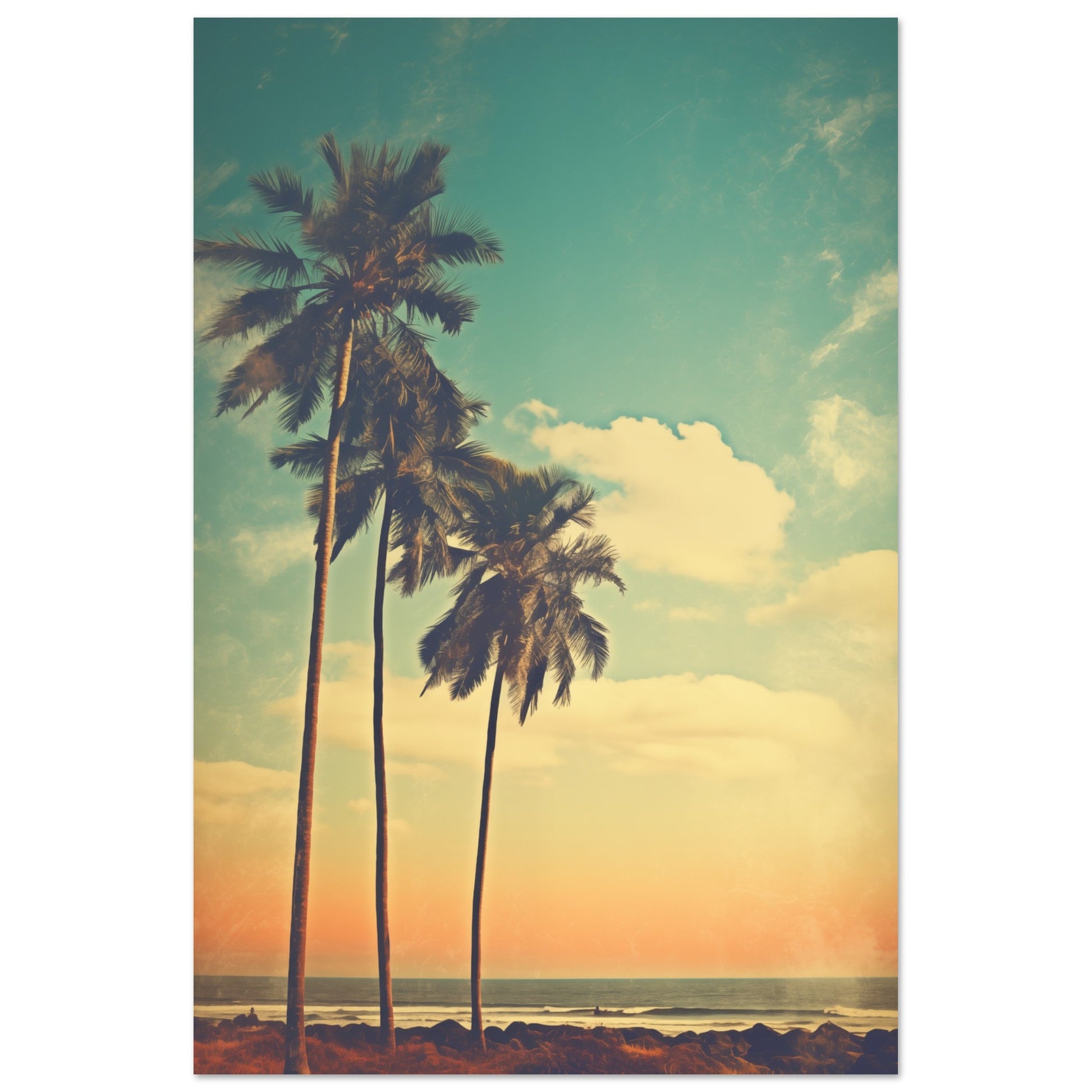 Retro Strandidyll Poster 60x90 cm - Pixara