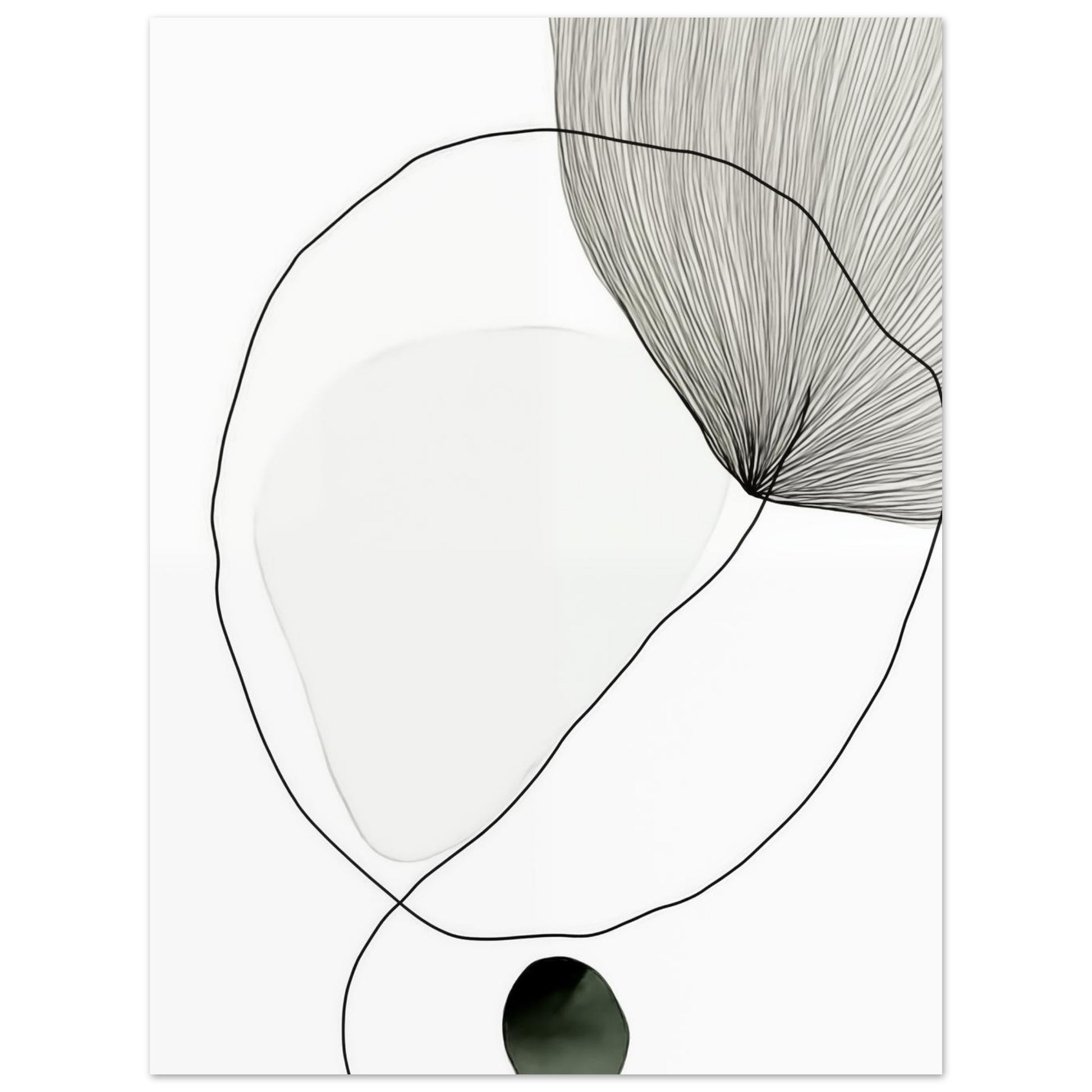 Hauch der Stille – Abstrakte Formenspielerei 30x40 cm - Pixara