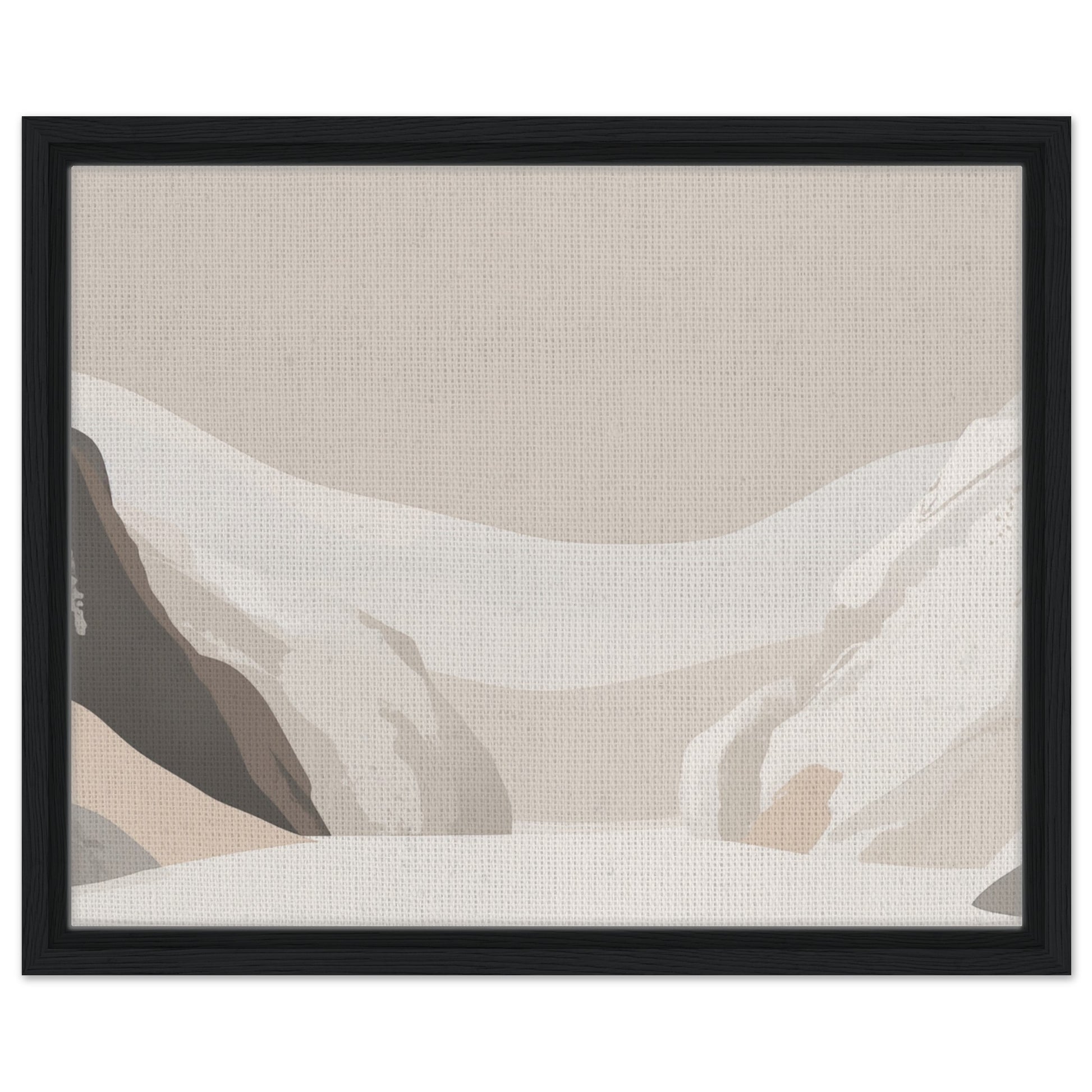 Serenity of Earth Tones | Gerahmte Leinwand Schwarzer Rahmen 40x50 cm - Pixara