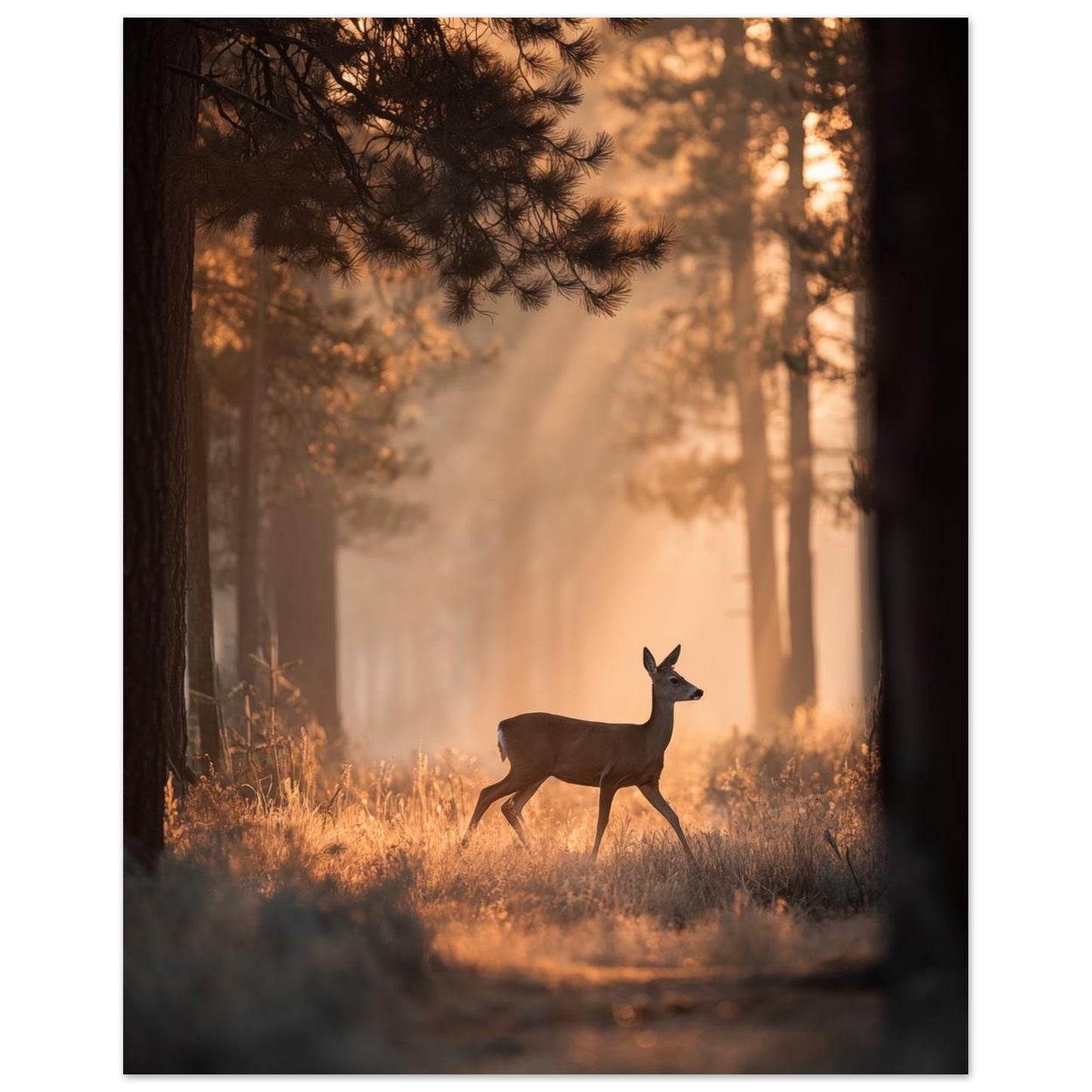 Reh im Morgenlicht 20x25 cm - Pixara