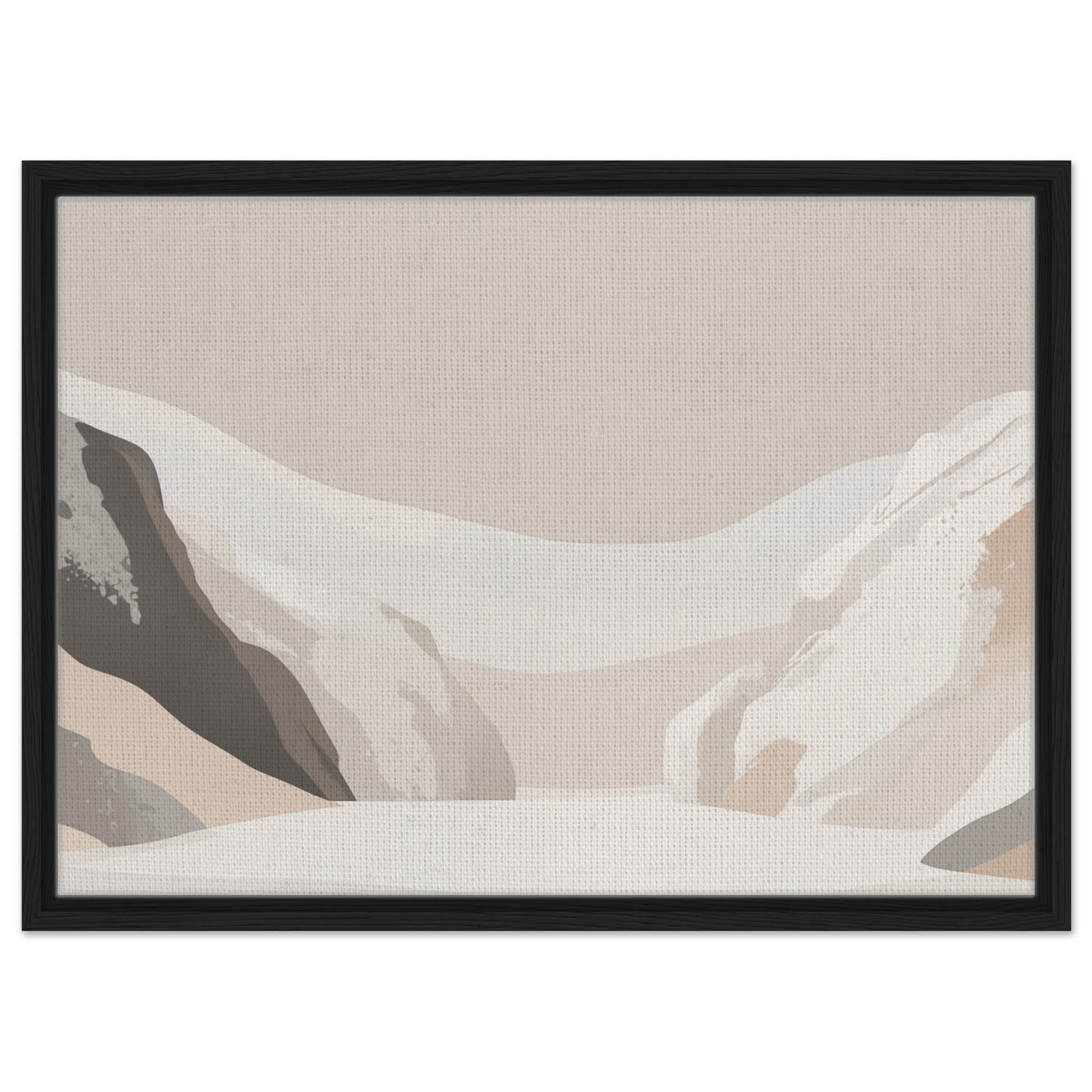 Serenity of Earth Tones | Gerahmte Leinwand Schwarzer Rahmen 50x70 cm - Pixara