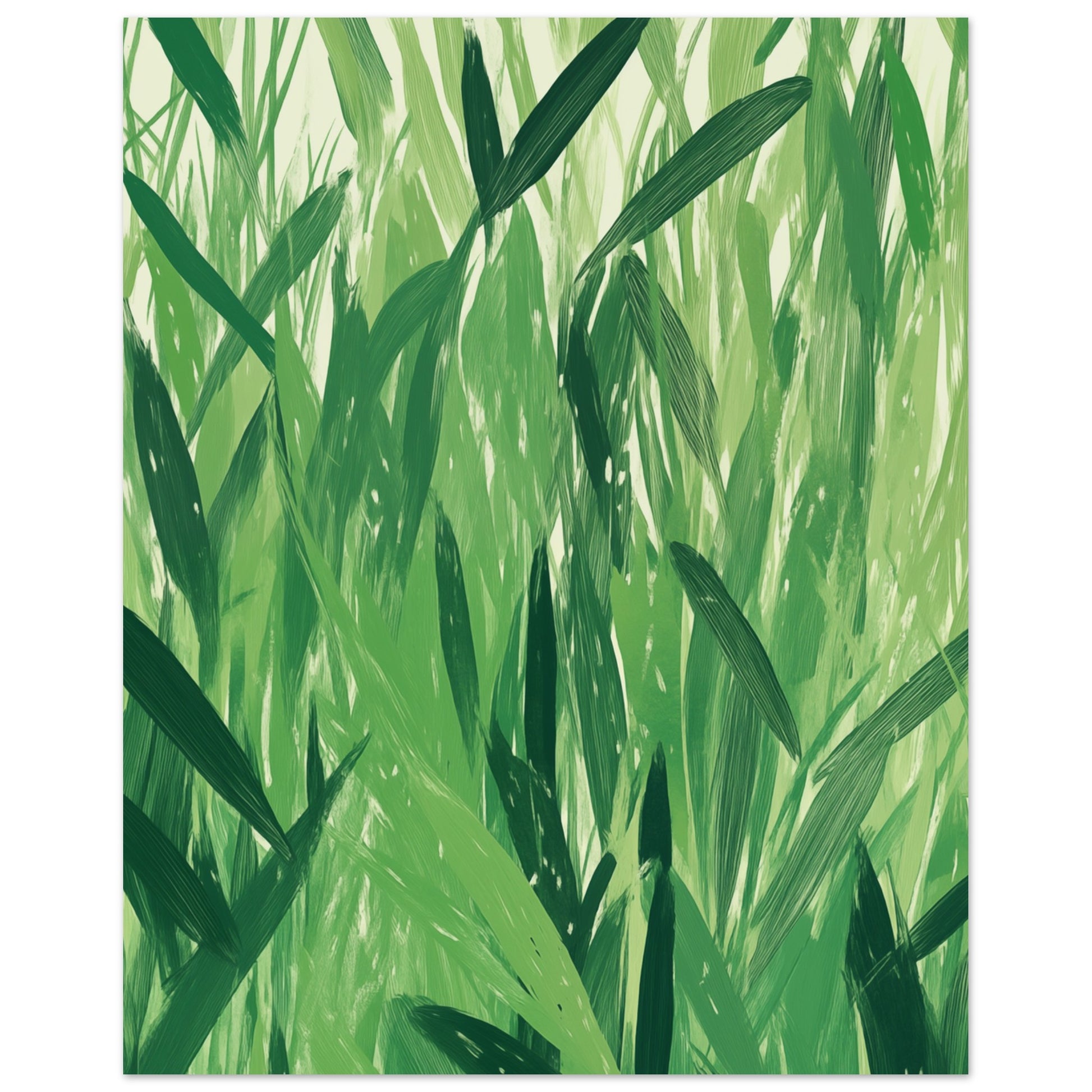 Grüne Harmonie – Abstrakte Natur Poster 20x25 cm - Pixara