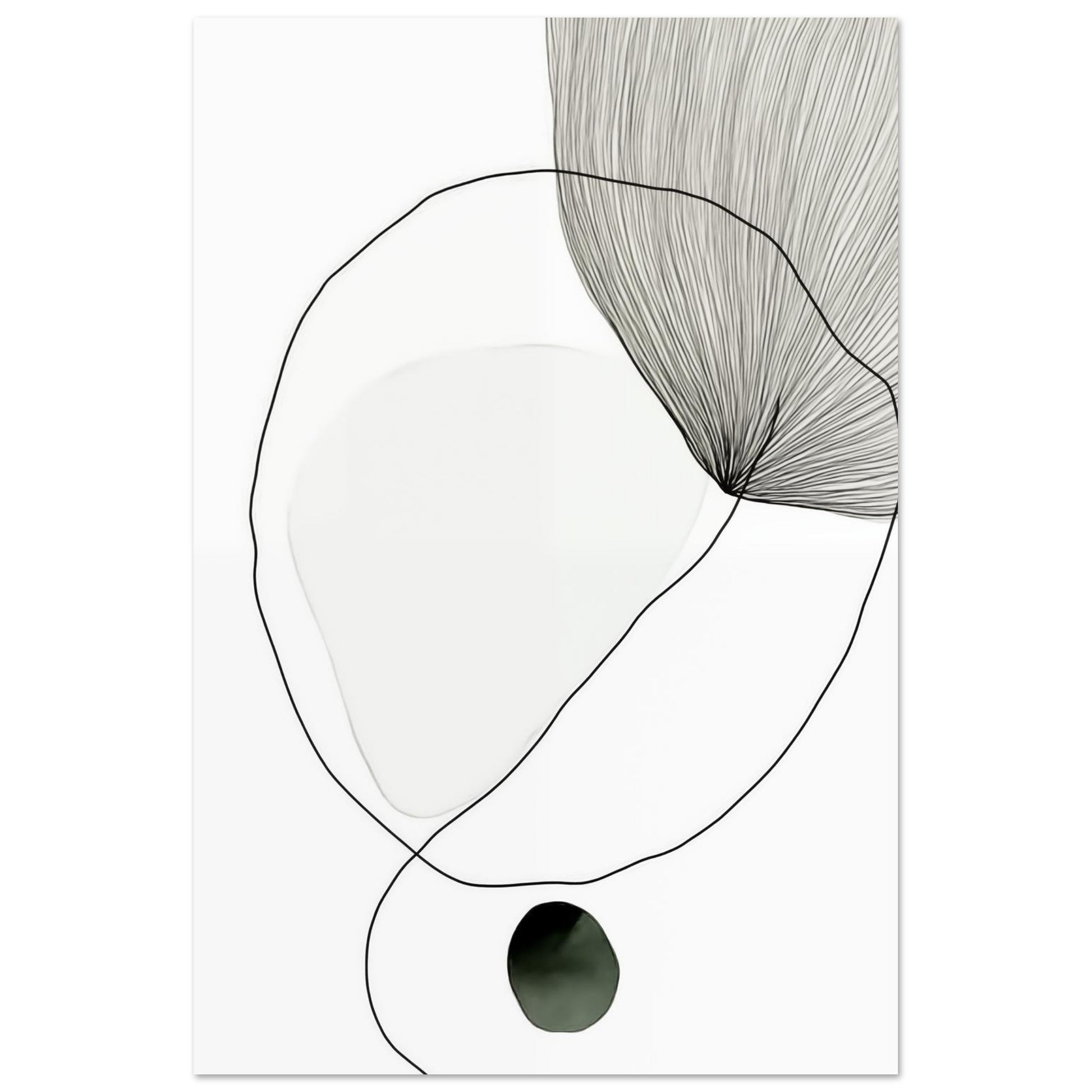 Hauch der Stille – Abstrakte Formenspielerei 60x90 cm - Pixara