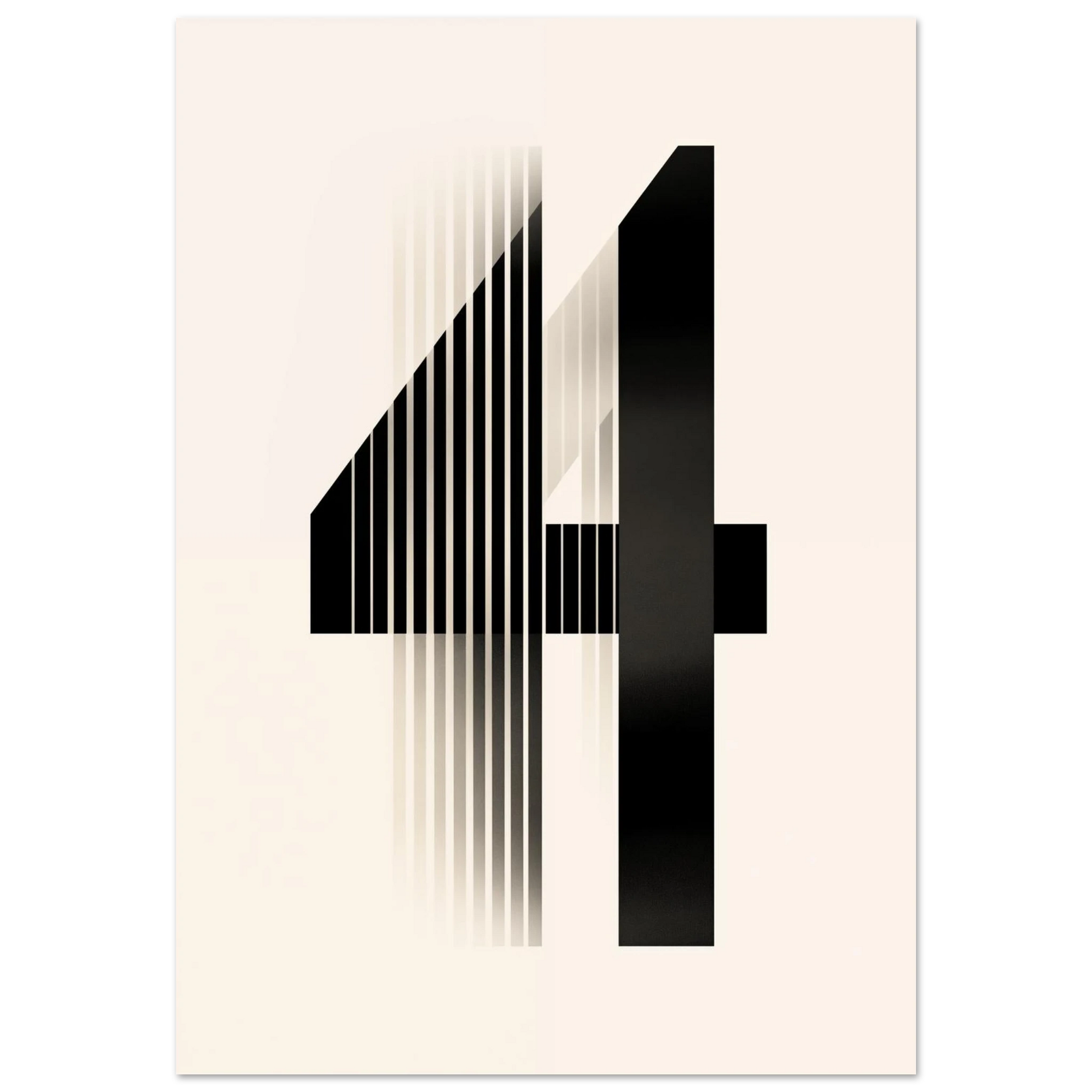 Typografische Illusion – Moderne geometrische Komposition Poster 70x100 cm - Pixara