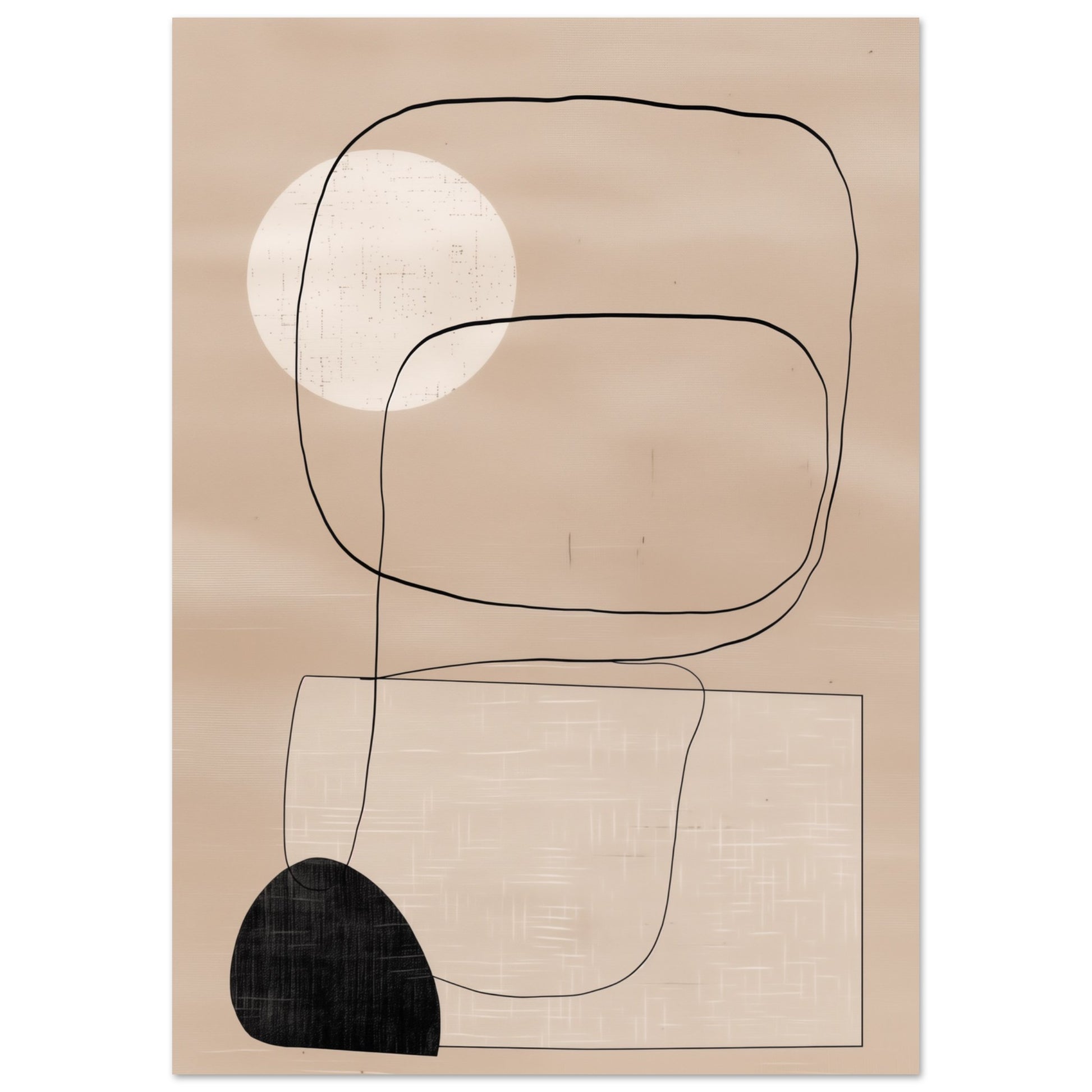 Japandi Geometrie Poster A4 21x29.7 cm - Pixara