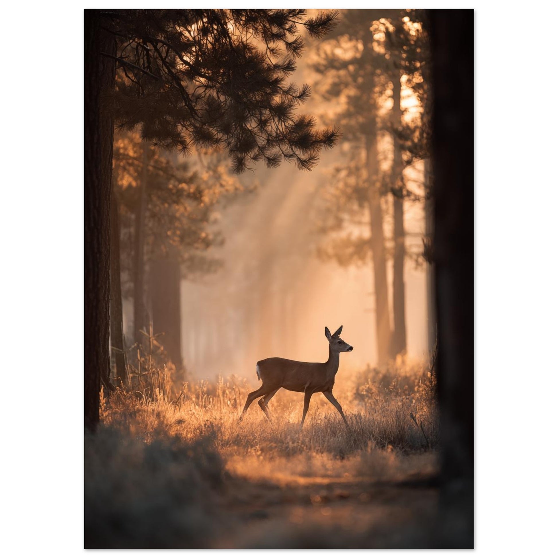 Reh im Morgenlicht 13x18 cm - Pixara