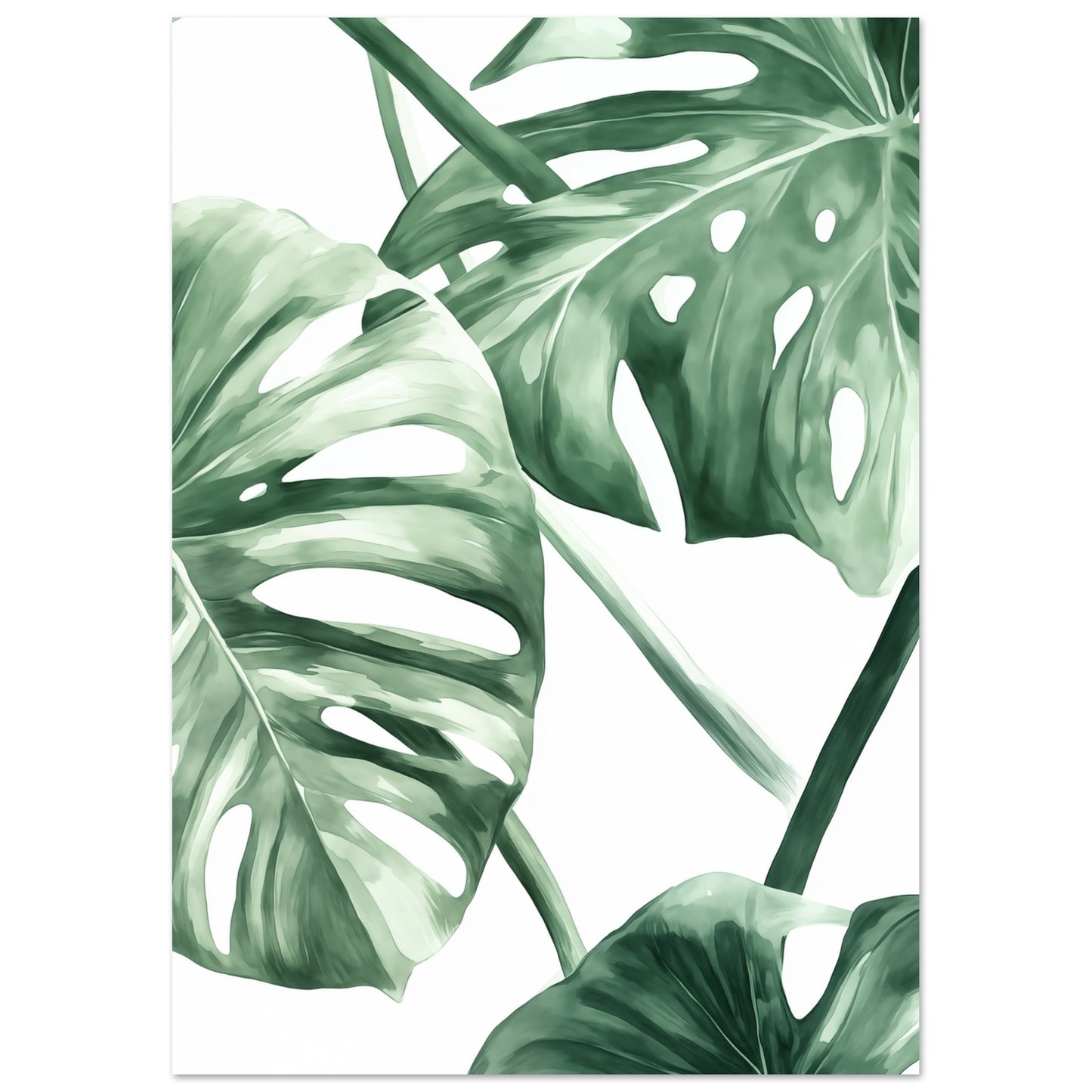 Monstera Eleganz Poster A4 21x29.7 cm - Pixara