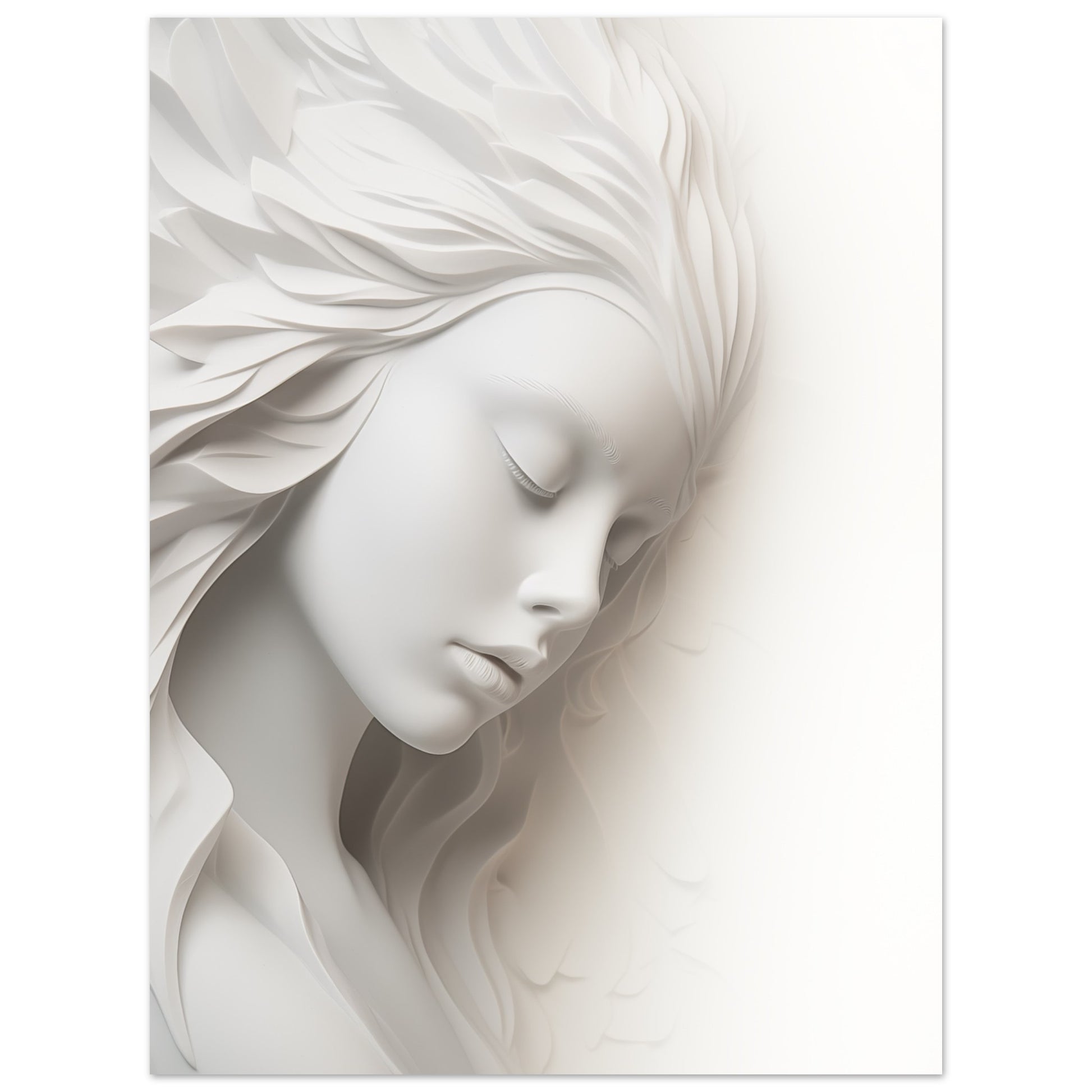 Gedankenstille in Marmor Poster 30x40 cm - Pixara