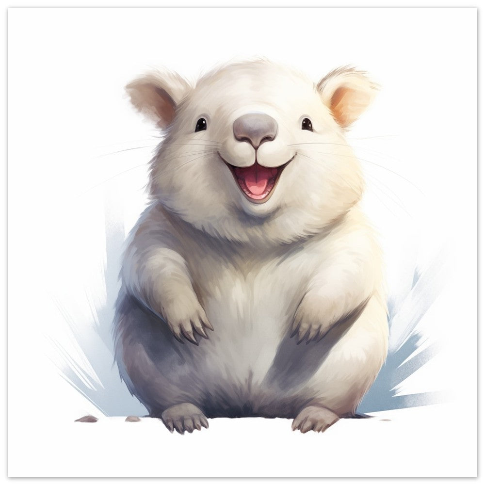 Wombat "Willi" Poster 50x50 cm - Pixara