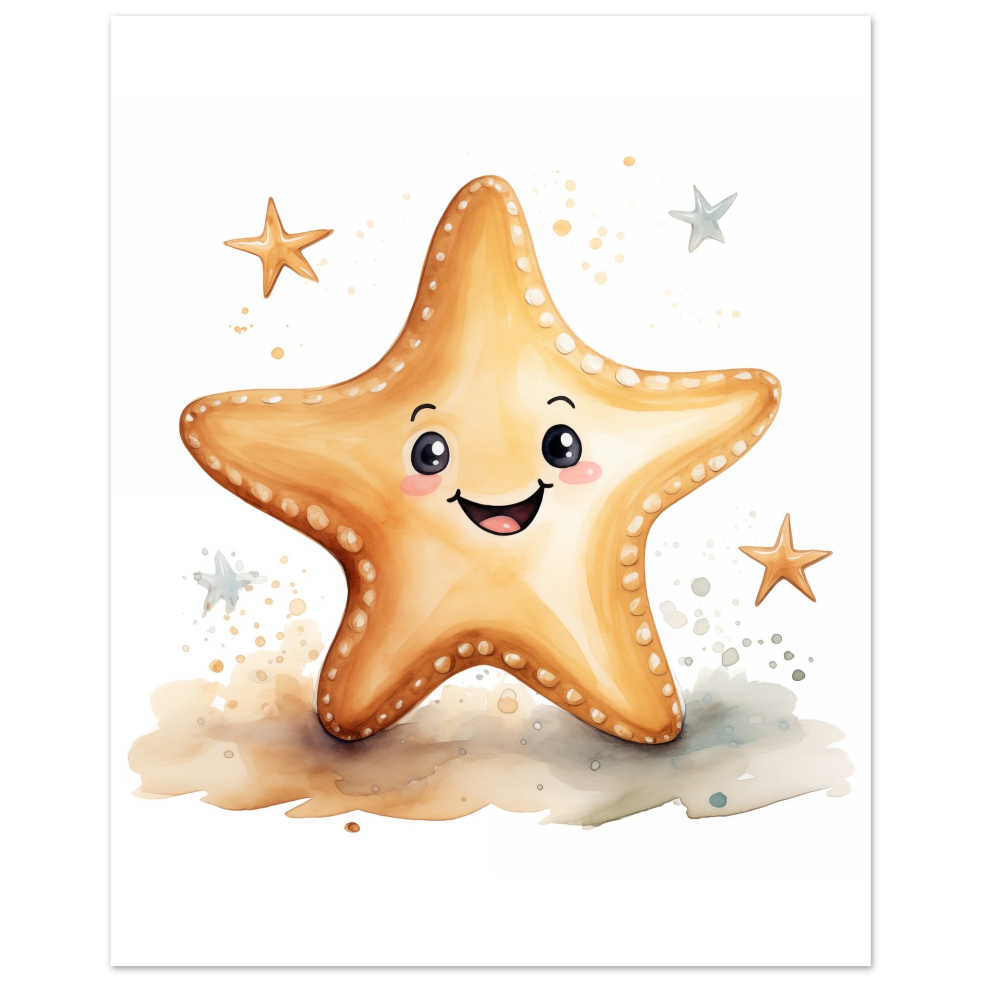 "Sterni" der Seestern Poster 20x25 cm - Pixara