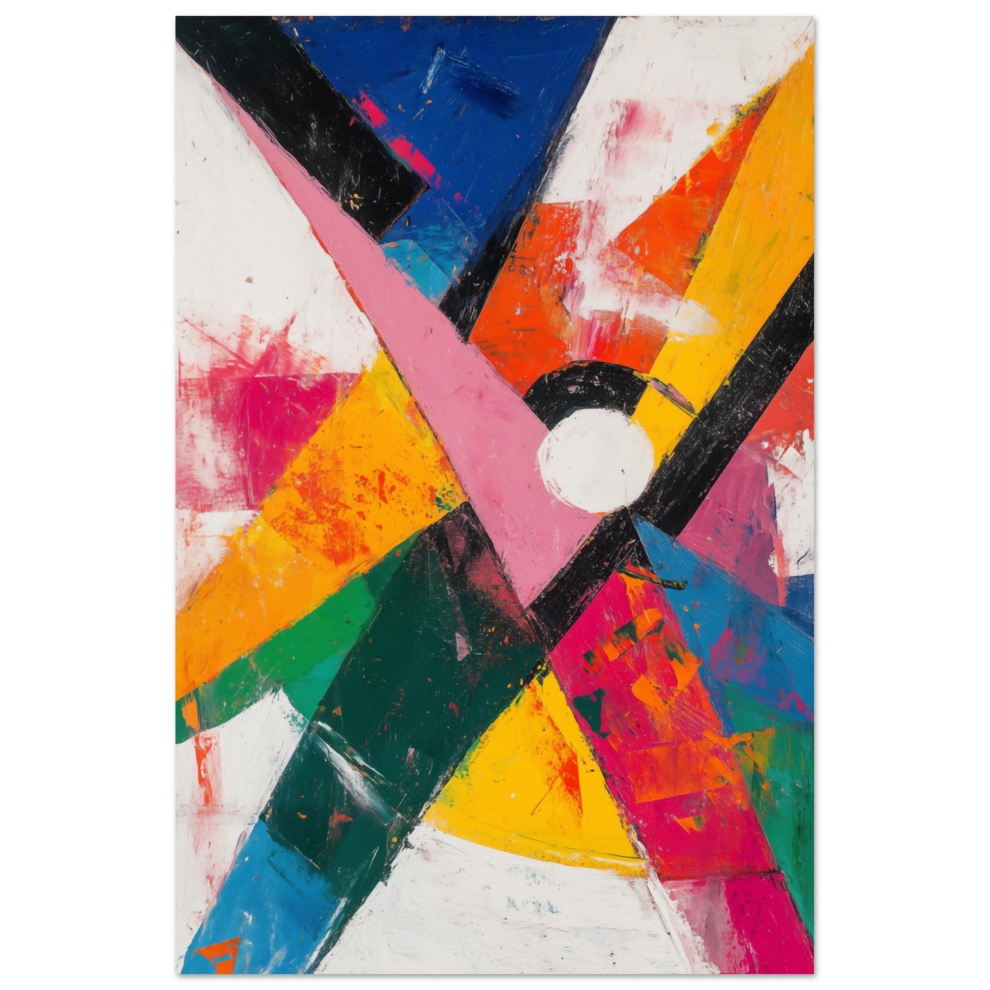 Abstraktes Farbspiel der Energie Poster 60x90 cm - Pixara