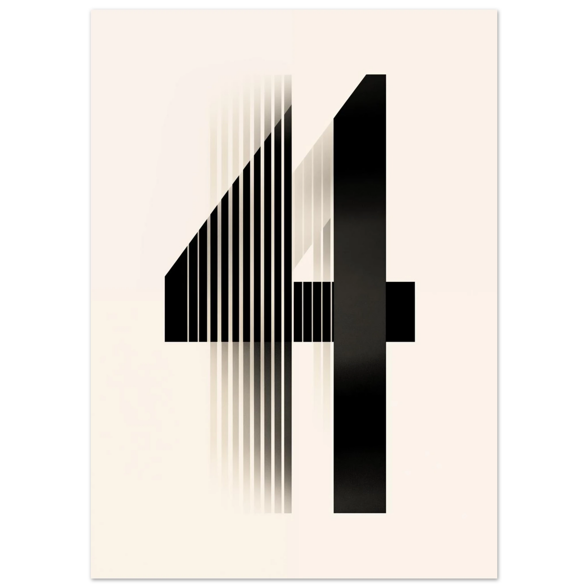 Typografische Illusion – Moderne geometrische Komposition Poster 50x70 cm - Pixara