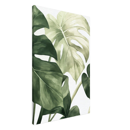 Monstera Blätter Leinwand 60x90 cm - Pixara