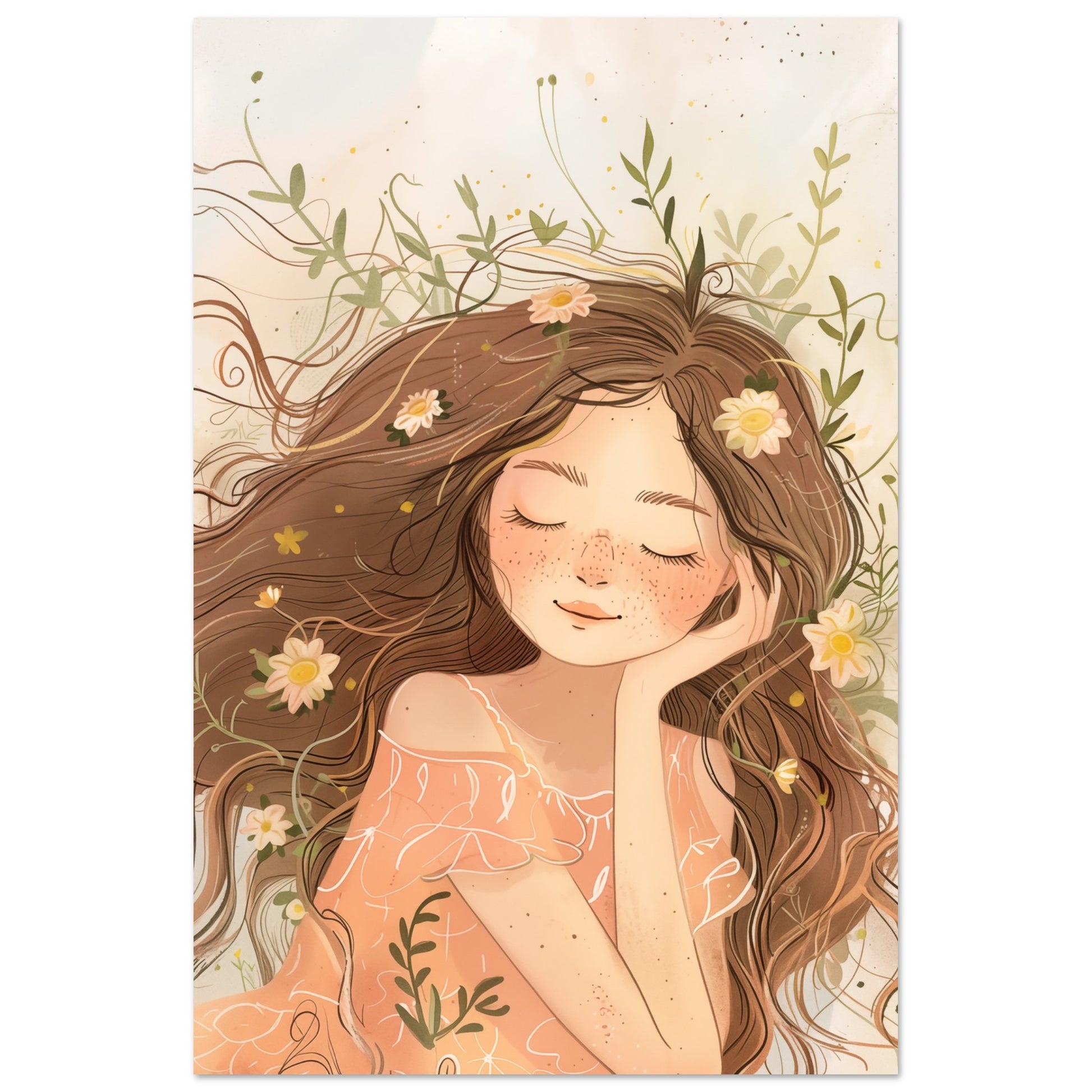 Flora, die Träumerin 60x90 cm - Pixara